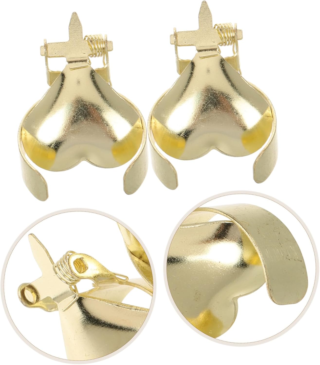 LIFKICH 2pcs Heart Shaped Candle Snuffer Metal Wick Extinguisher