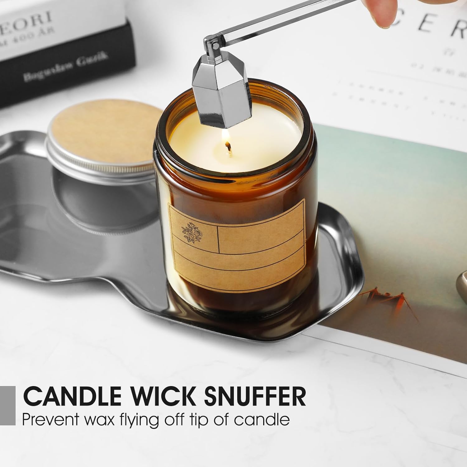 PATOISE 4 in 1 Candle Accessory Set Silver