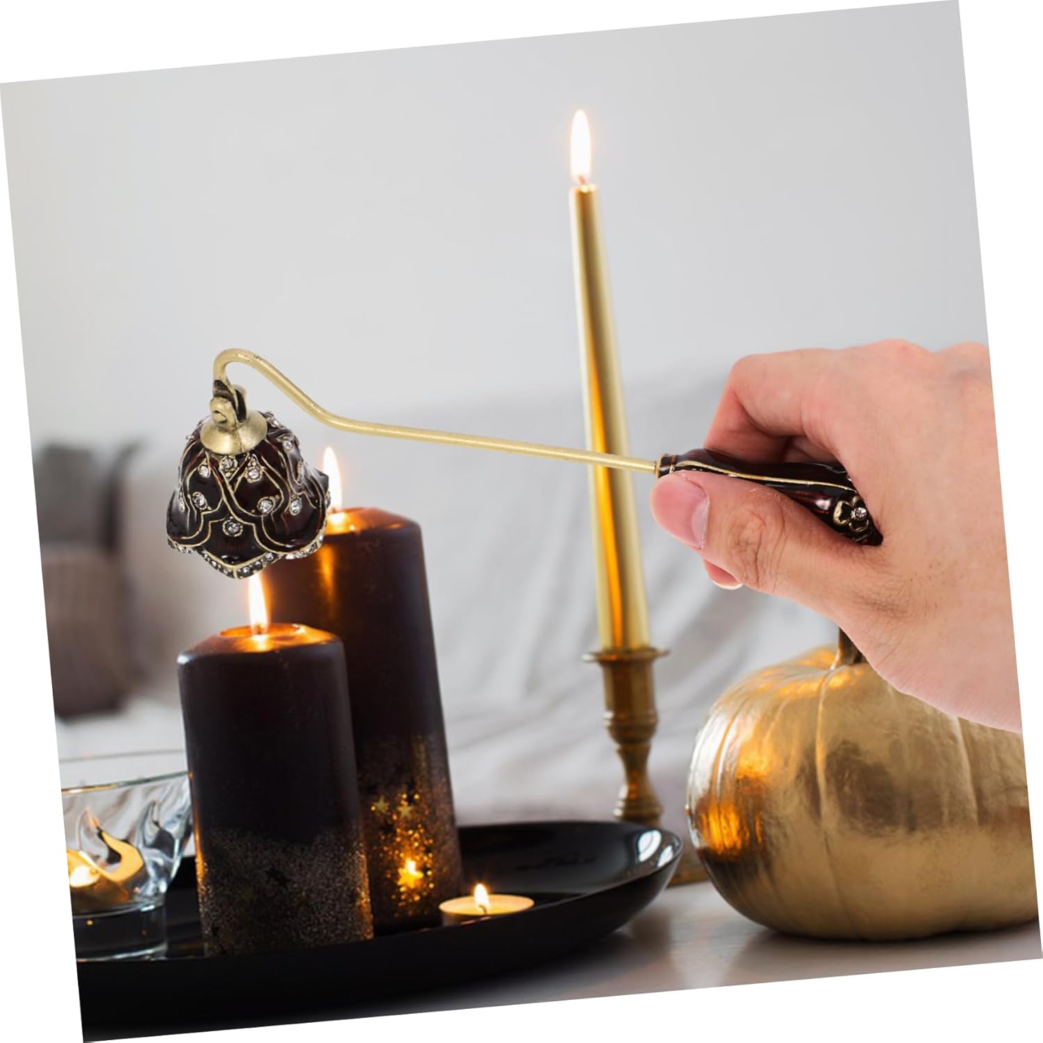 Elegant Metal Candle Snuffer Tool for Home Use