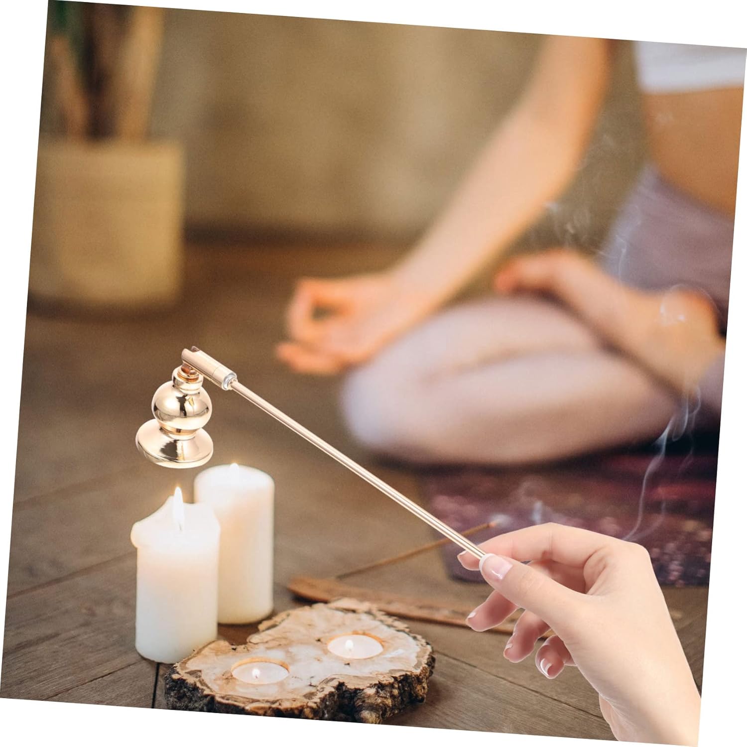 Stobaza 2pcs Long Handle Candle Snuffer Extinguisher for Candles and Aromatherapy