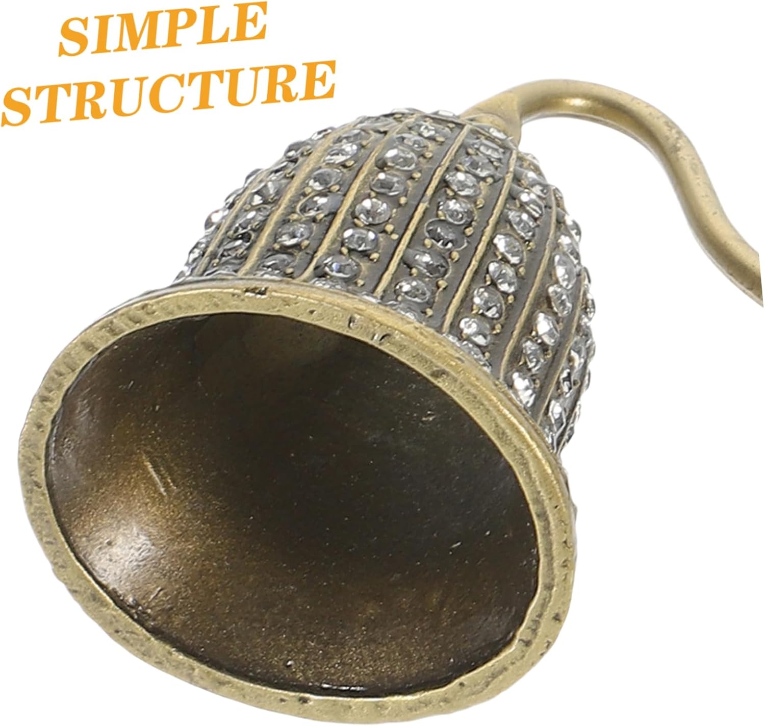 Unique Vintage Candle Snuffer with Rhinestone Inlay