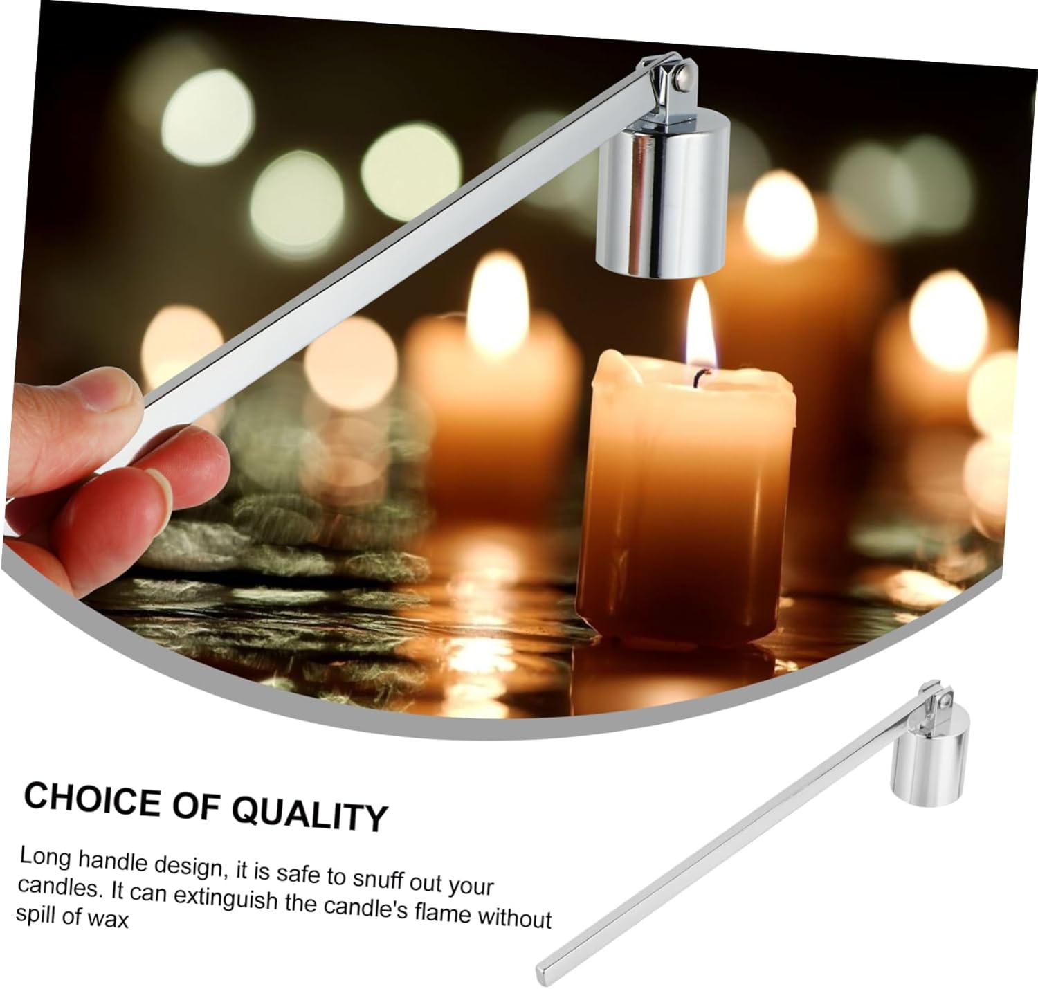 Stainless Steel Candle Snuffer for Safe Use and Preventing Wax Spills