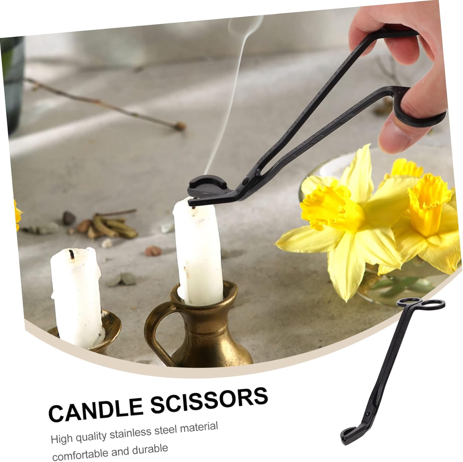 3pcs Stainless Steel Candle Wick Trimmers for Soot Reduction