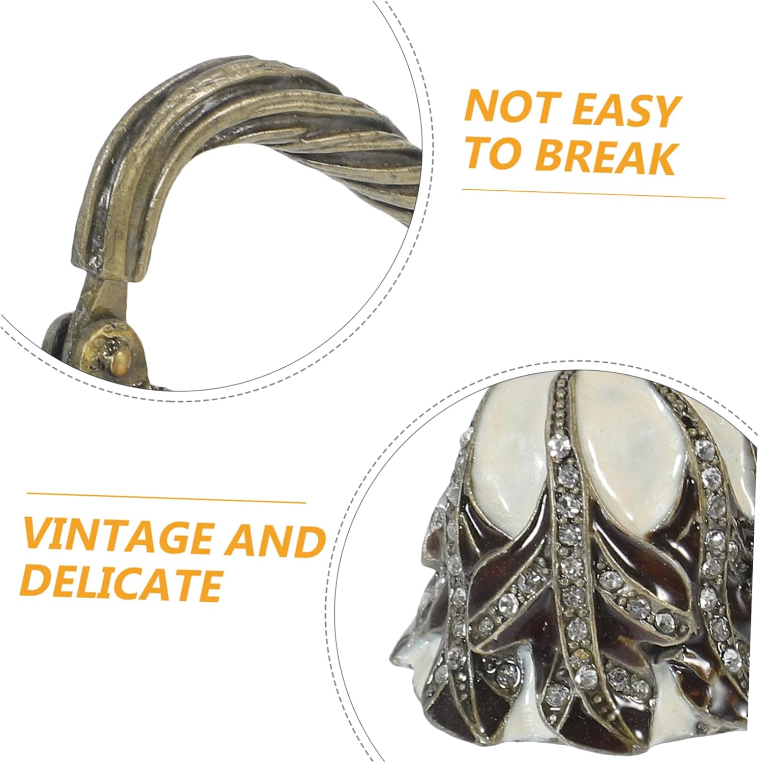 Retro Tulip Candle Snuffer with Rhinestone Design