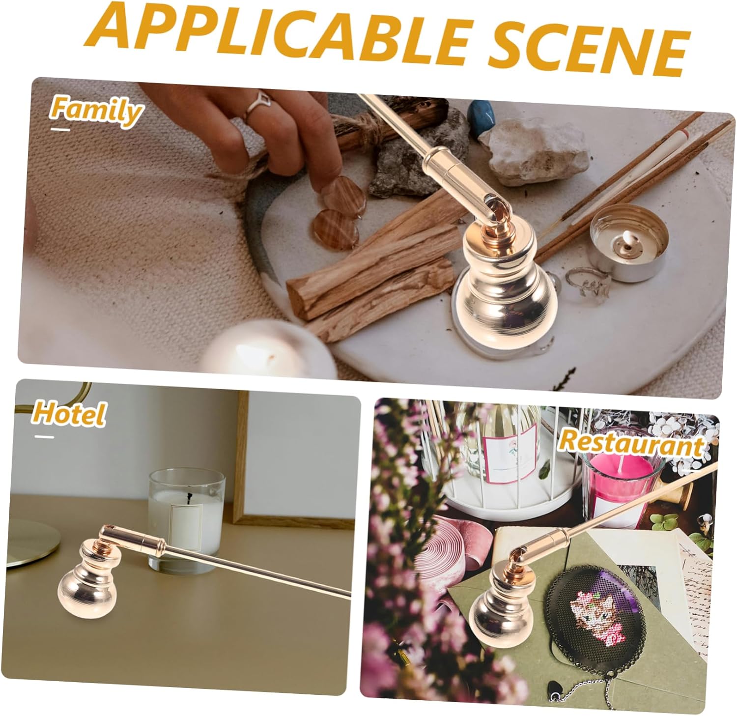 Happyyami Candle Accessories Set with Snuffer Extinguisher