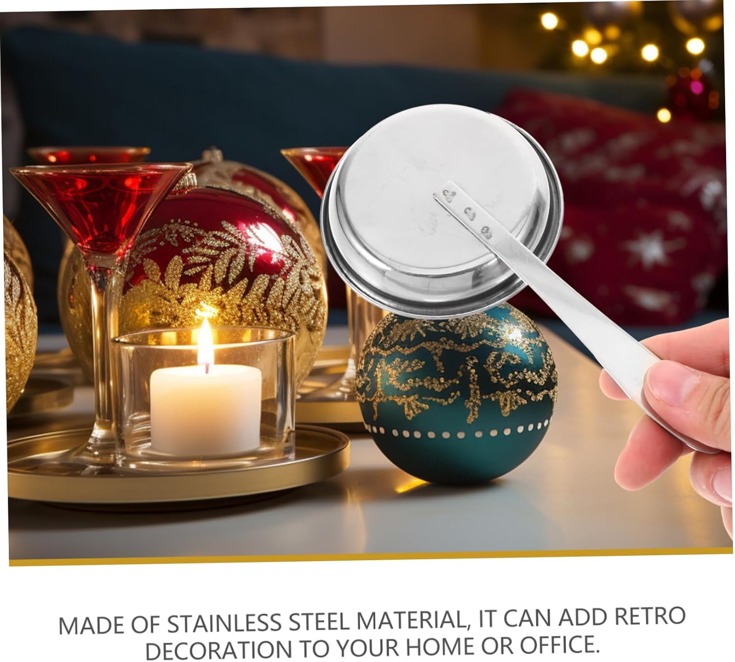 Stainless Steel Candle Snuffer with Long Handle for Home Safety