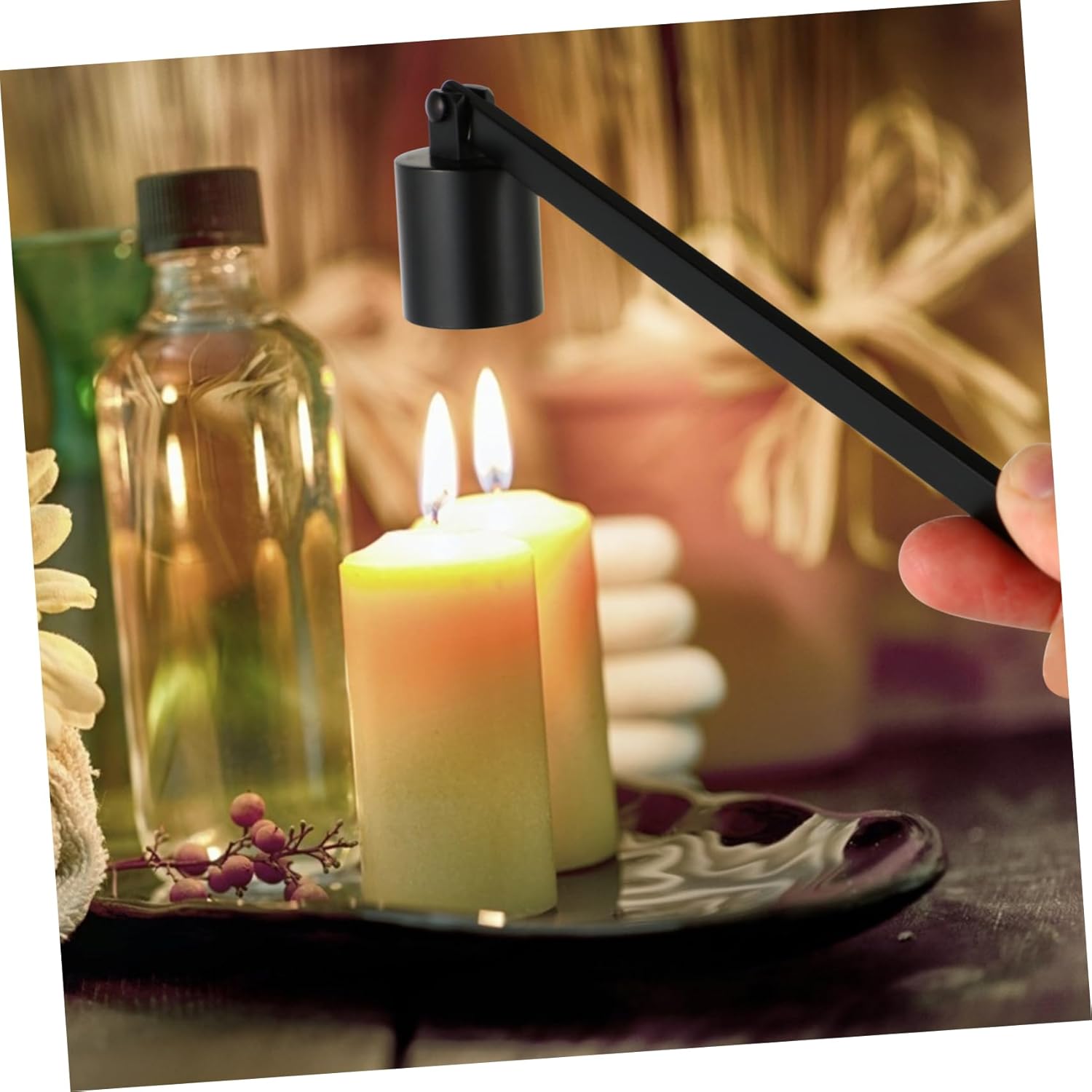 3pcs Candle Snuffer Set with Holders and Flame Extinguisher Tool