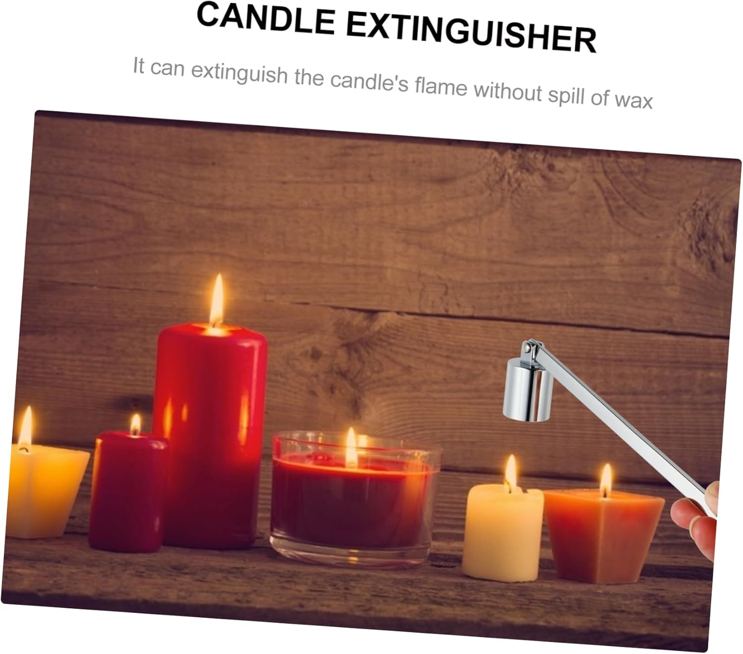 Happyyami Candle Snuffer with Long Handle and Ergonomic Design