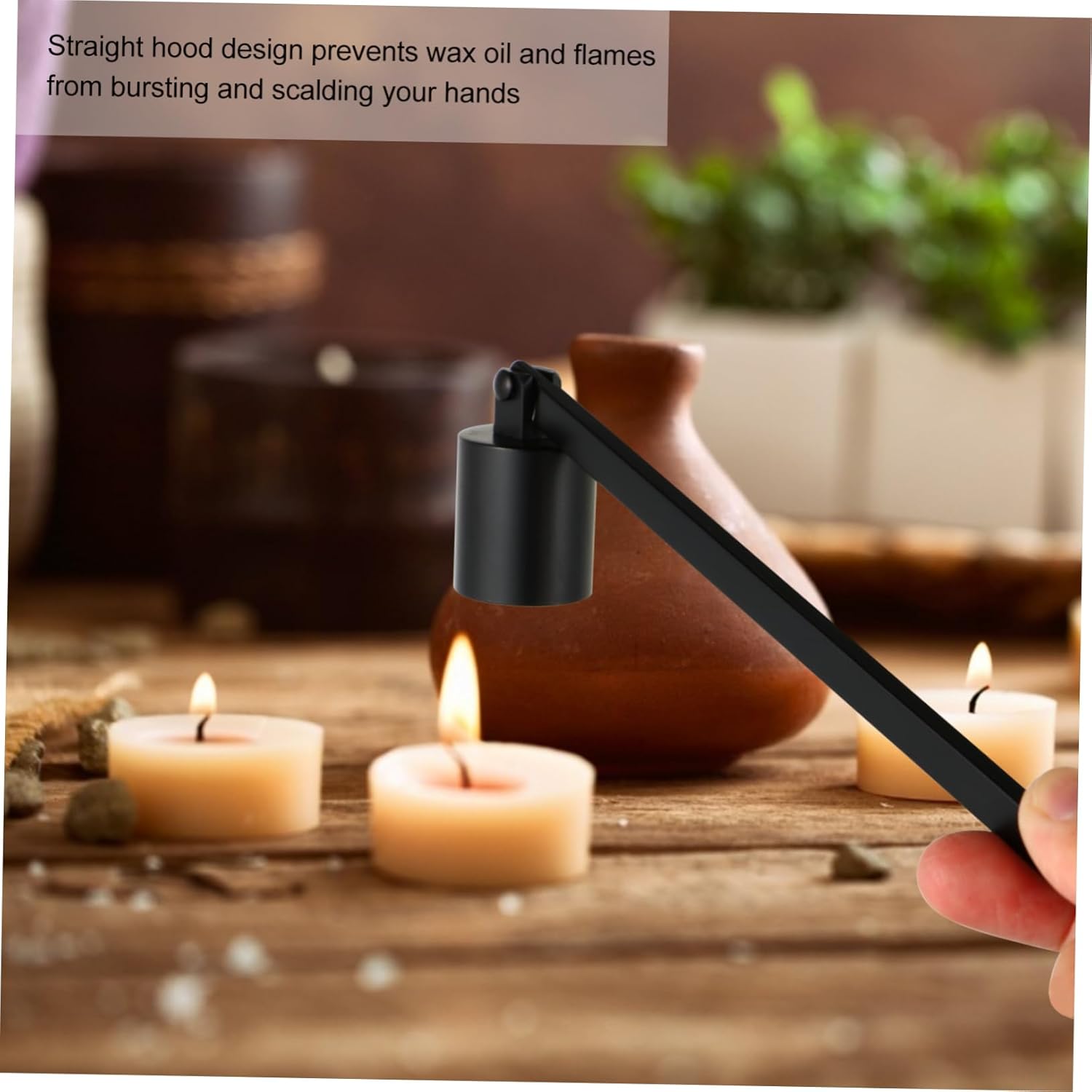 Cabilock Black Long Candle Snuffer Wick Extinguisher