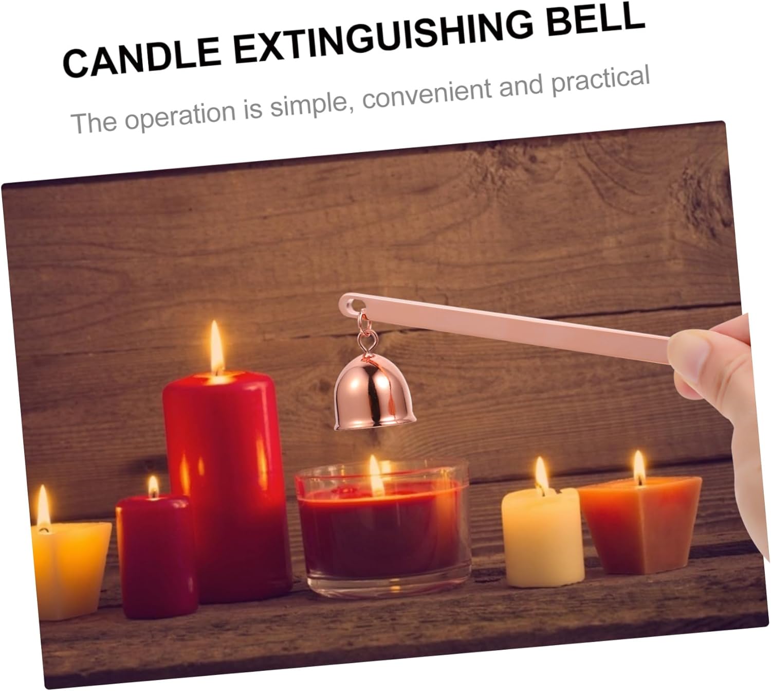 ERINGOGO Candle Snuffer with Long Handle and Elegant Design