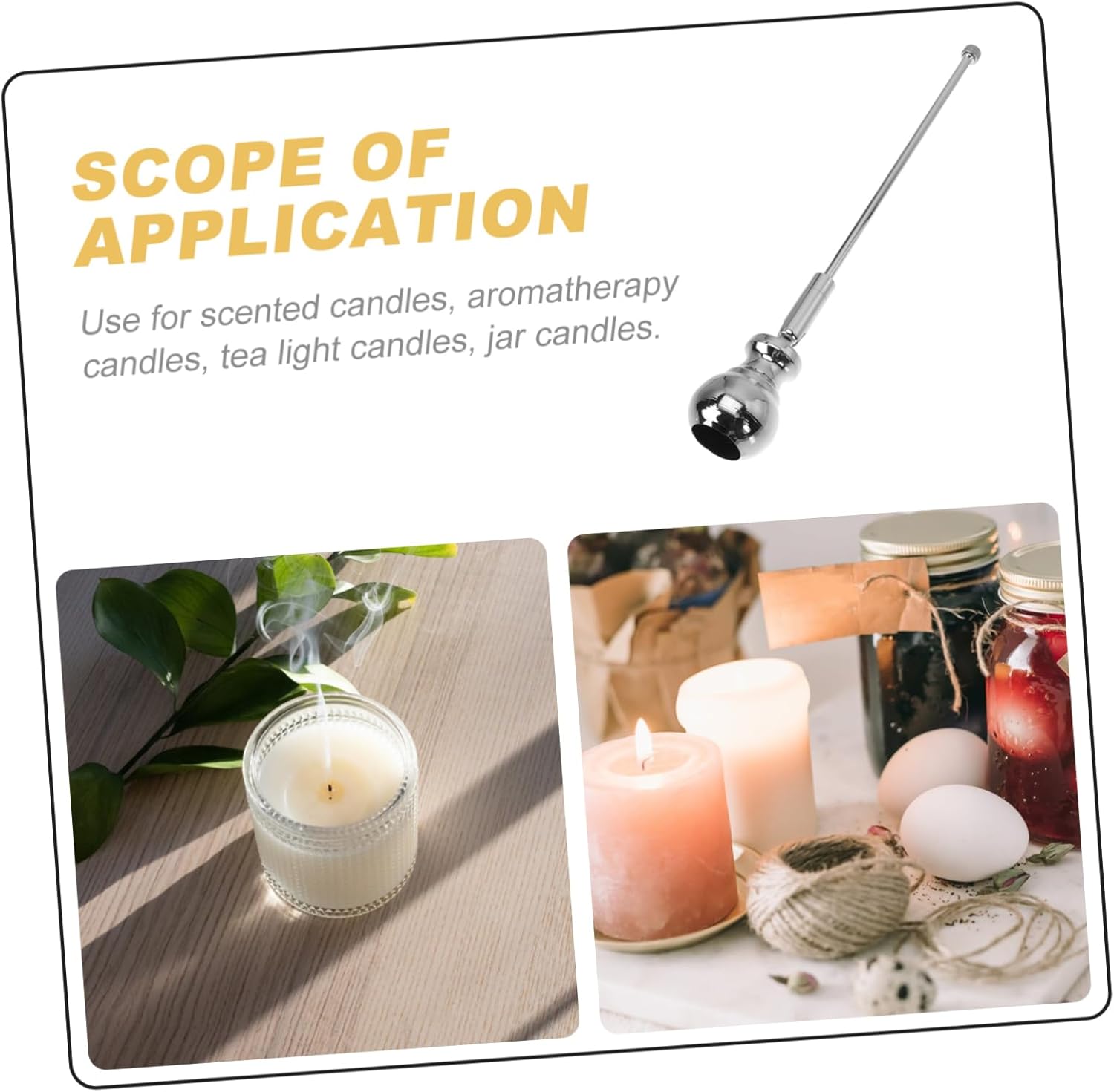 Automatic Candle Flame Snuffer with Long Handle