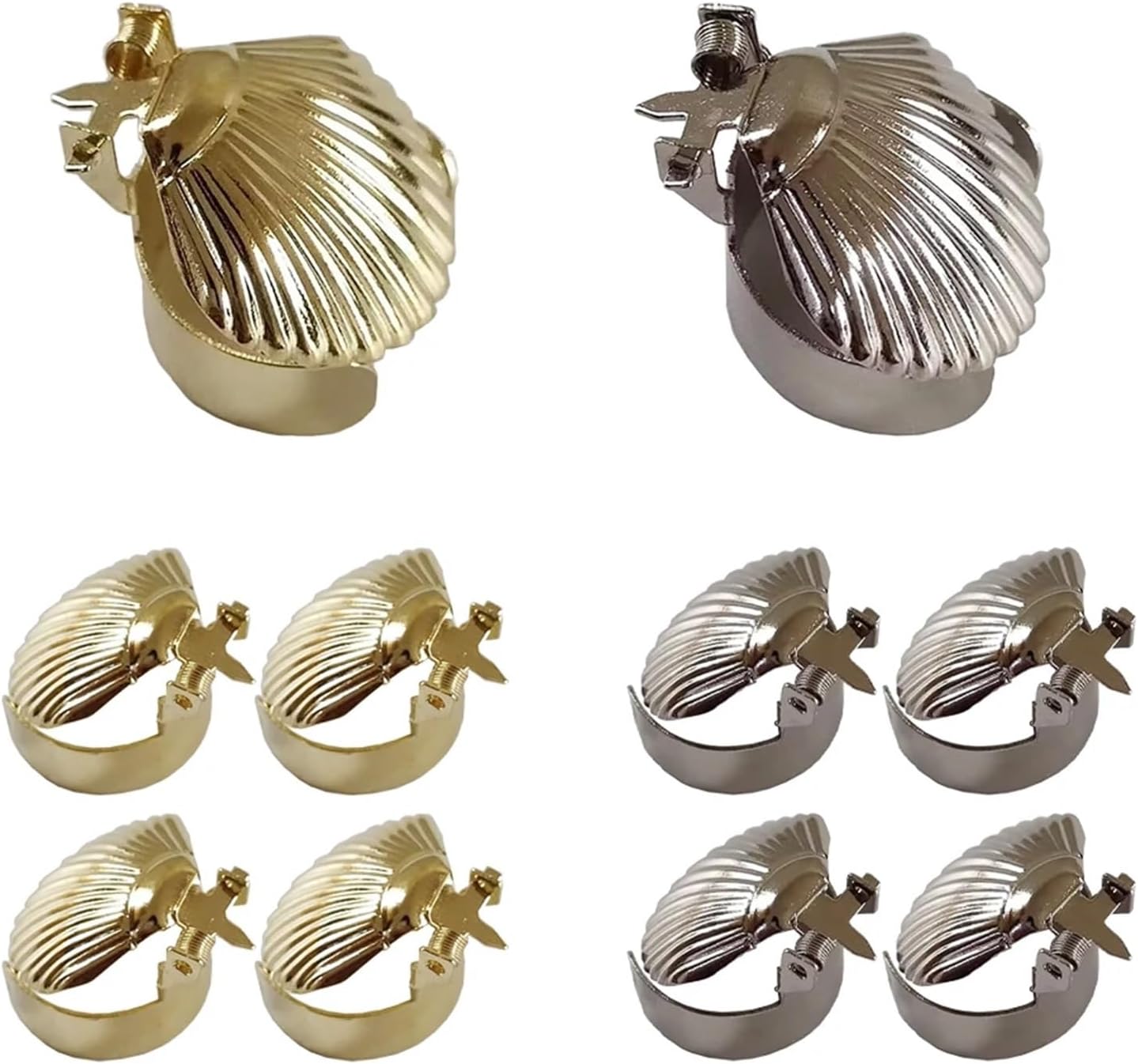 8Pcs Gold Candle Snuffer with Flame Extinguishing Clips