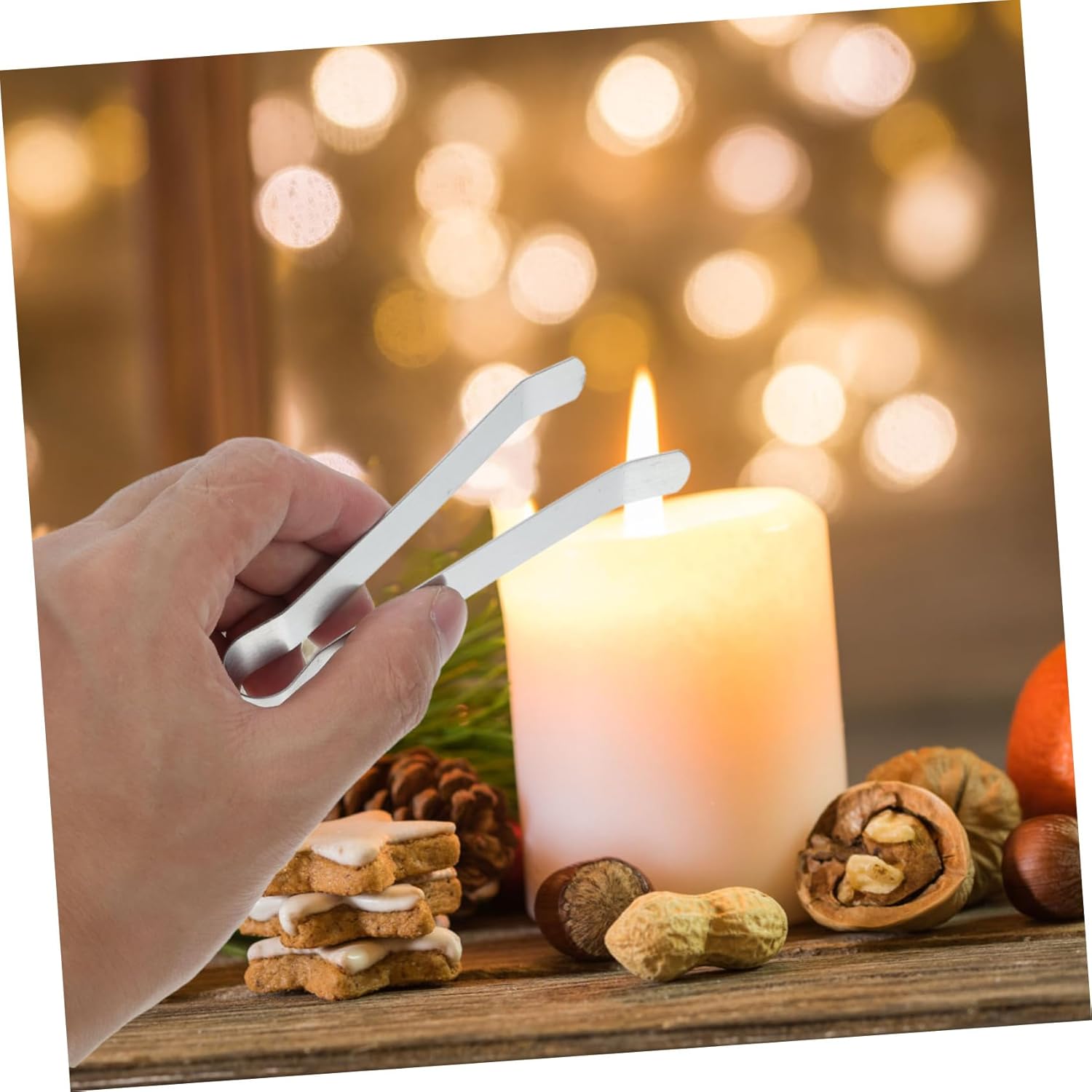 5 Sets Stainless Steel Candle Snuffer Wick Trimmer Extinguisher Clips