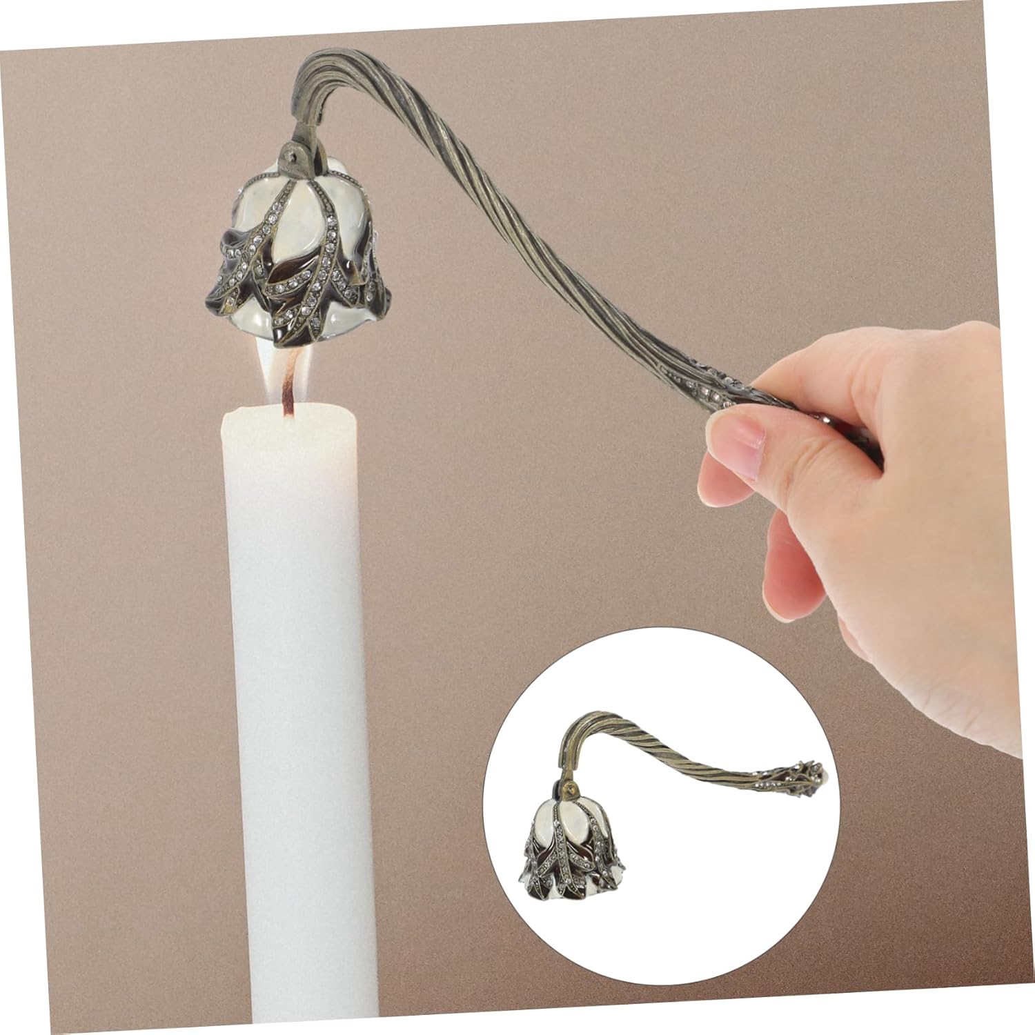 Stobaza Candle Snuffer with Rhinestone Design