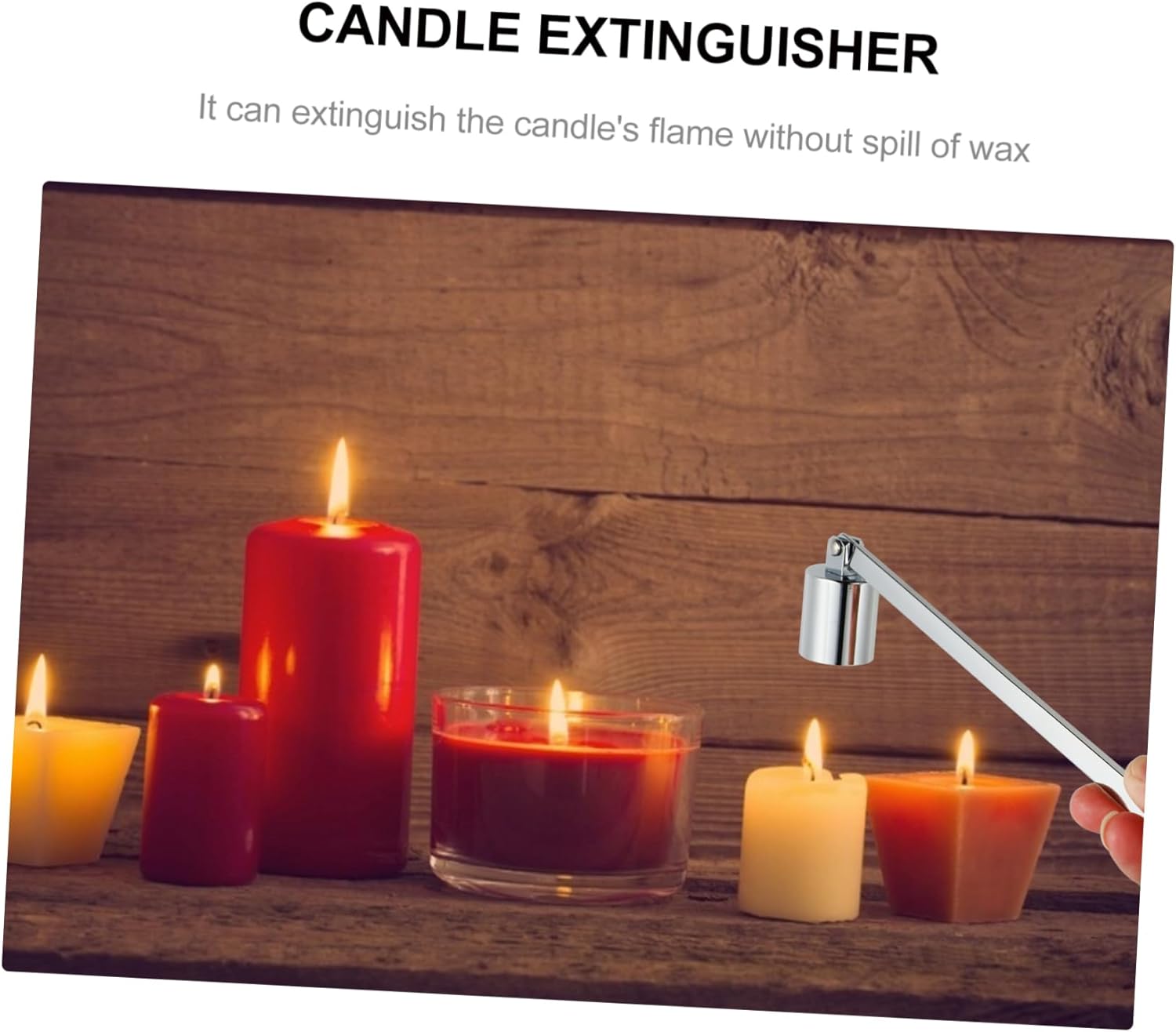 Elegant Stainless Steel Candle Snuffer with Handle