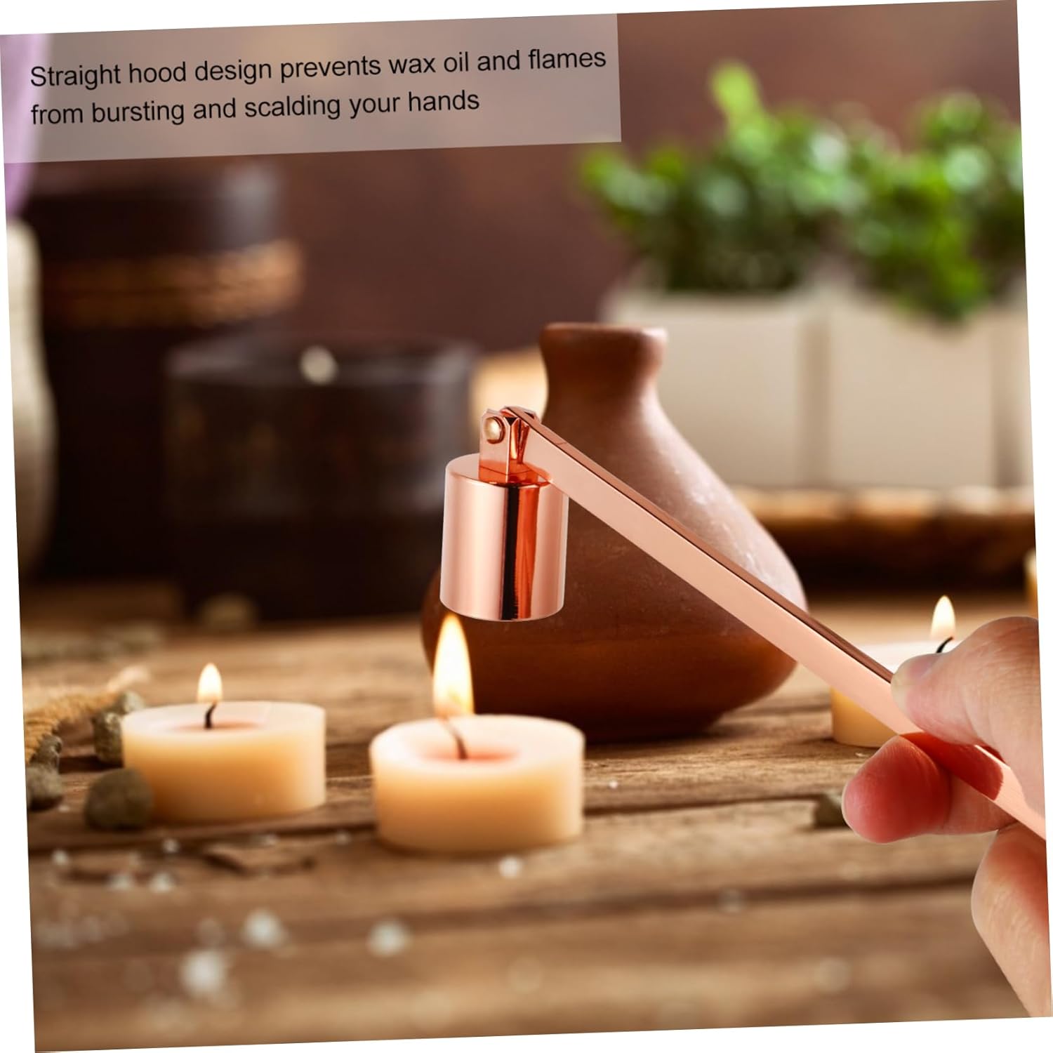 1Pc Candle Snuffer with Long Handle for Safe Extinguishing