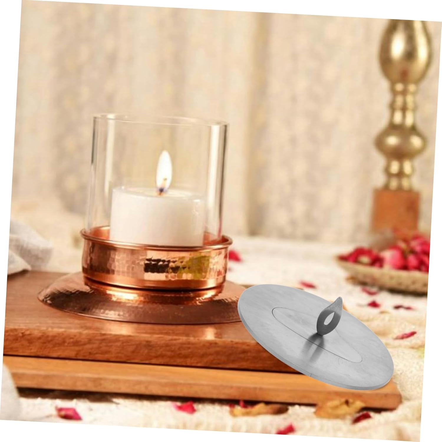 Stainless Steel Candle Snuffer Windproof Portable Cover Tool for Home Use