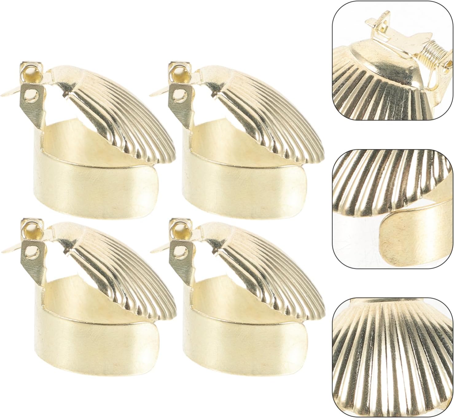 STOBAZA Automatic Candle Snuffer 4pcs Reusable Metal Candle Wick Extinguisher