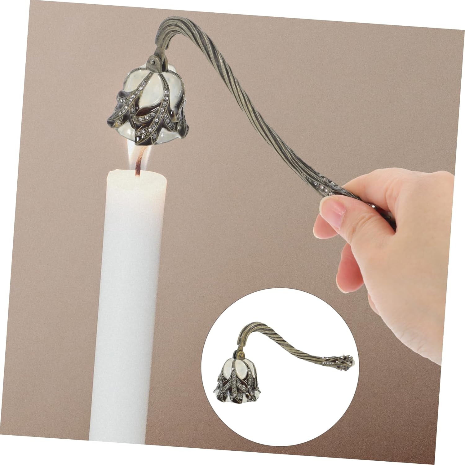96g Candle Extinguisher with Rhinestone Trim