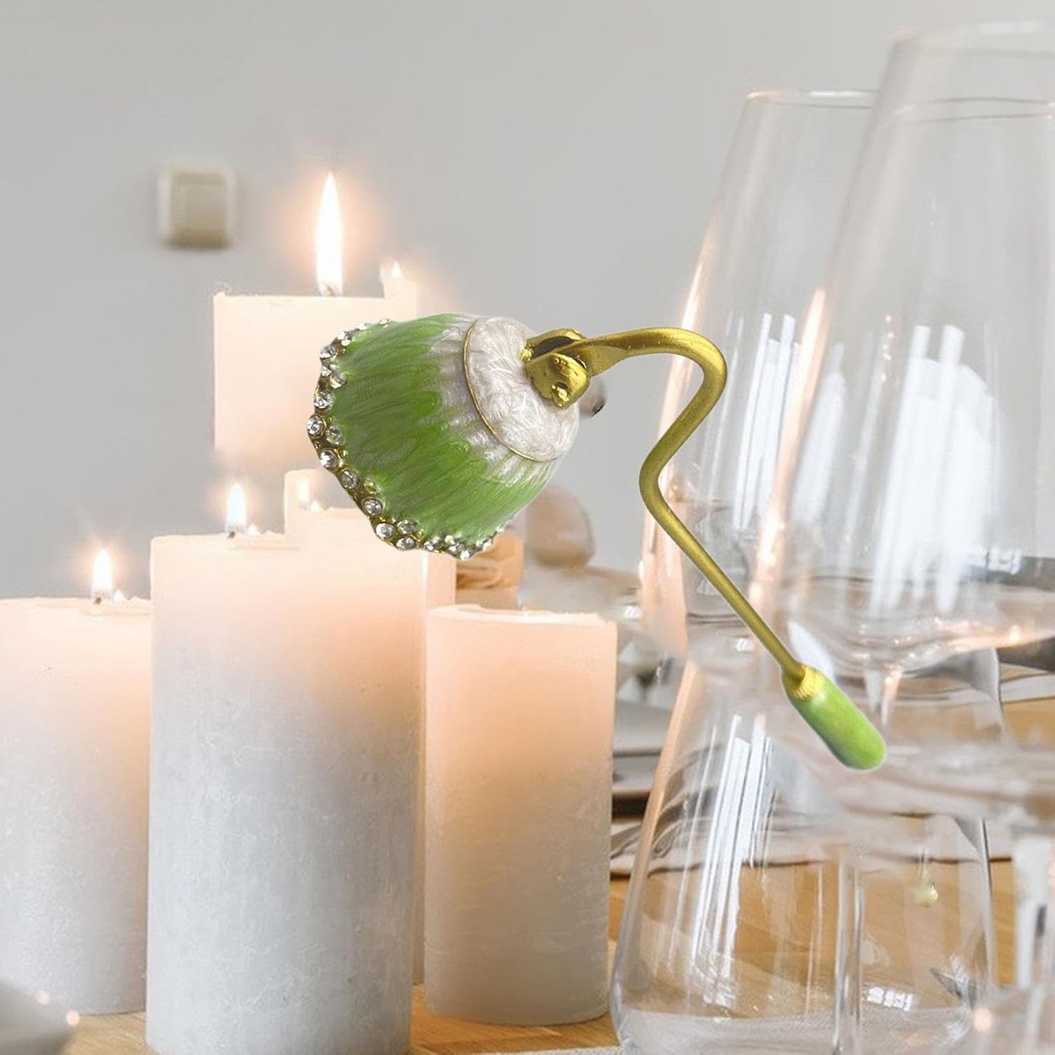 Classic Green Candle Snuffer with Long Handle