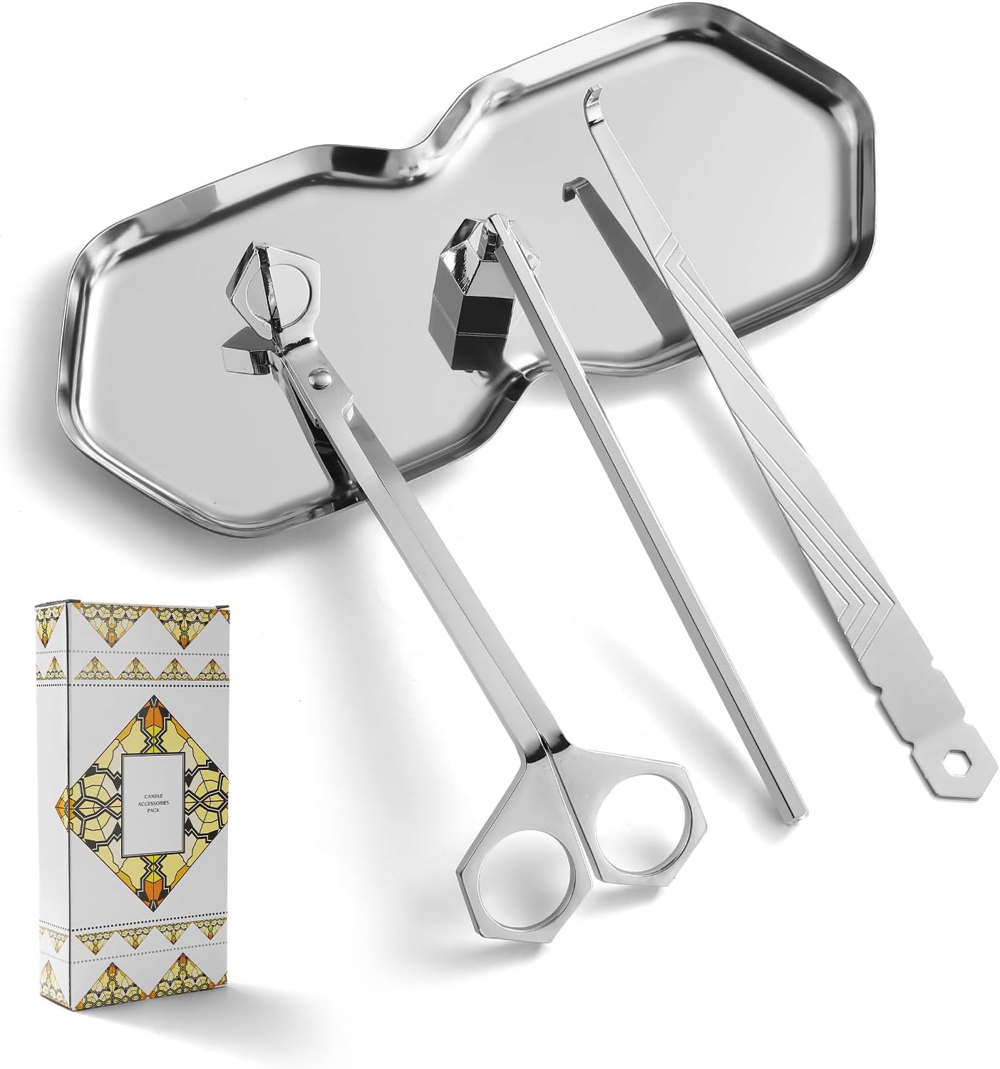 PATOISE 4 in 1 Candle Accessory Set Silver