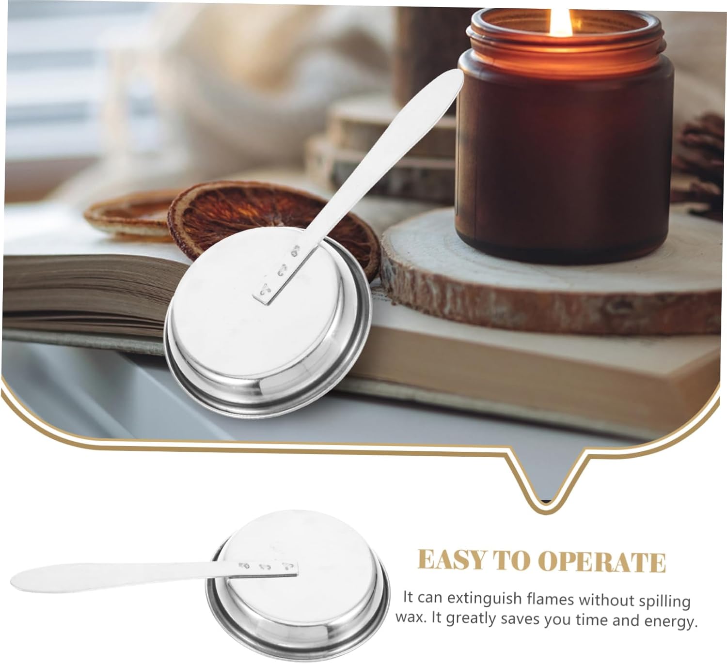 STOBAZA Stainless Steel Candle Snuffer with Long Handle