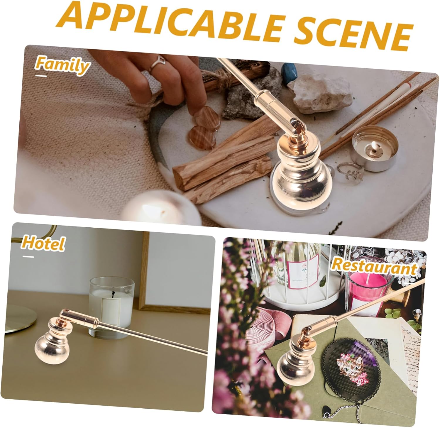 Long Handle Candle Snuffer Tool Metal Extinguisher