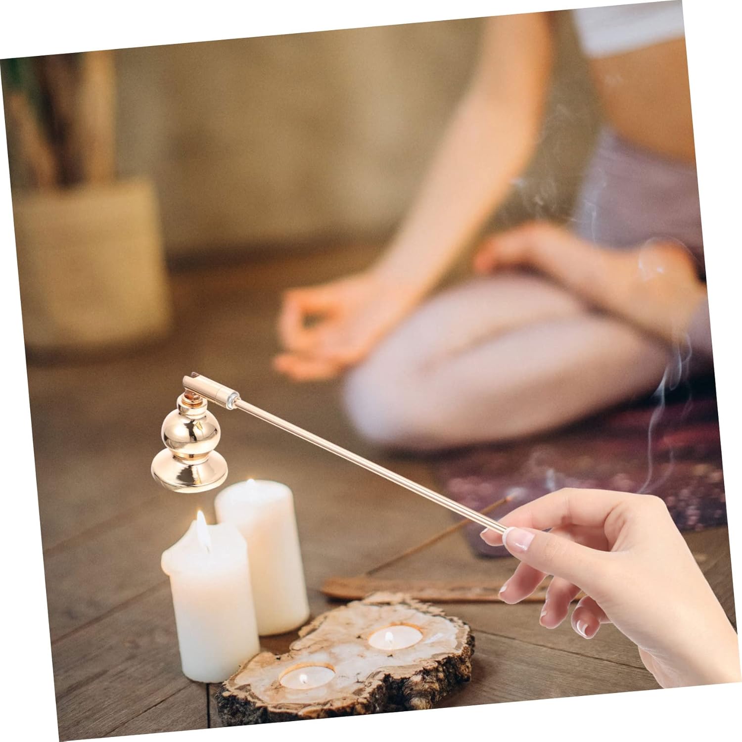 RORPOIR Candle Snuffer Elegant Bell Design Long Handle