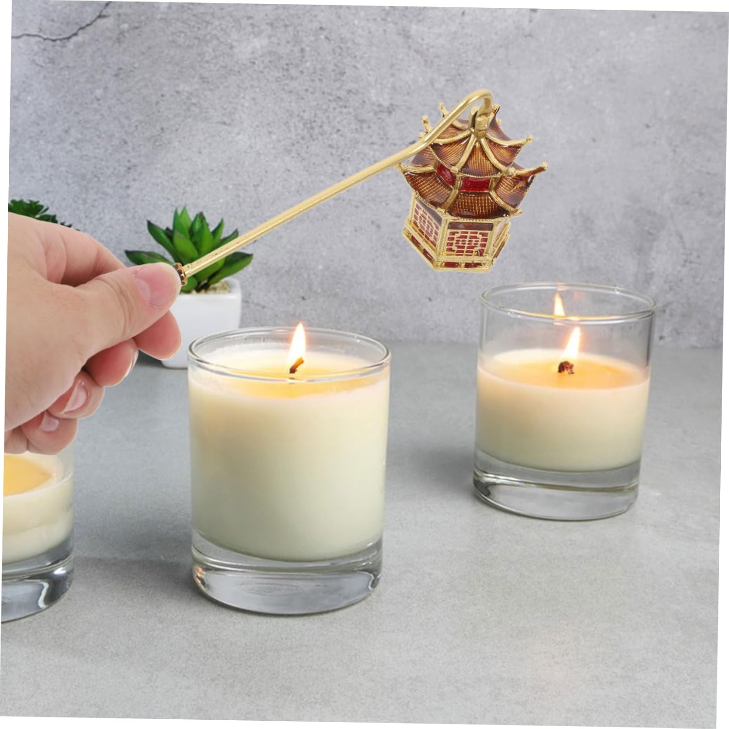 Elegant Vintage Candle Snuffer Extinguisher with Handle