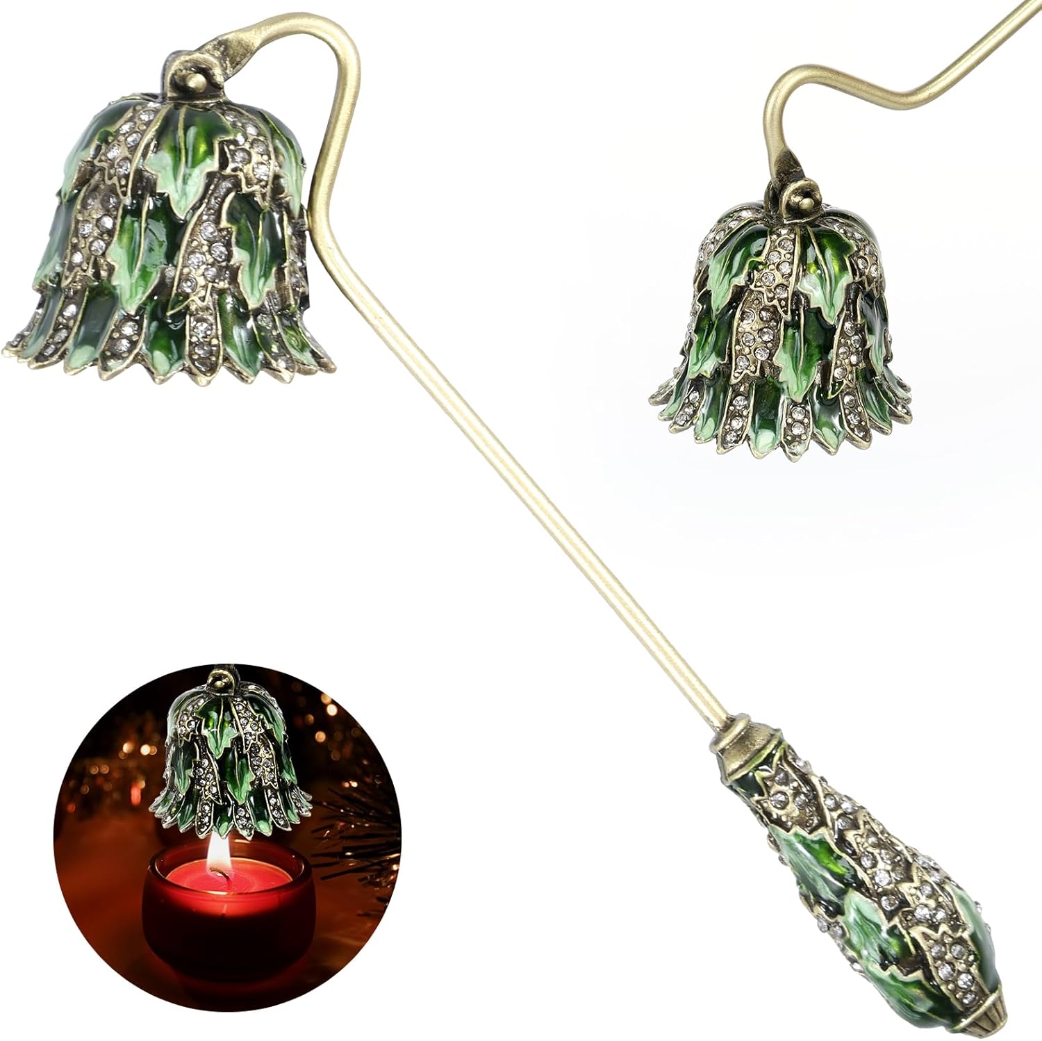 Elegant Metal Candle Snuffer with Long Handle 1