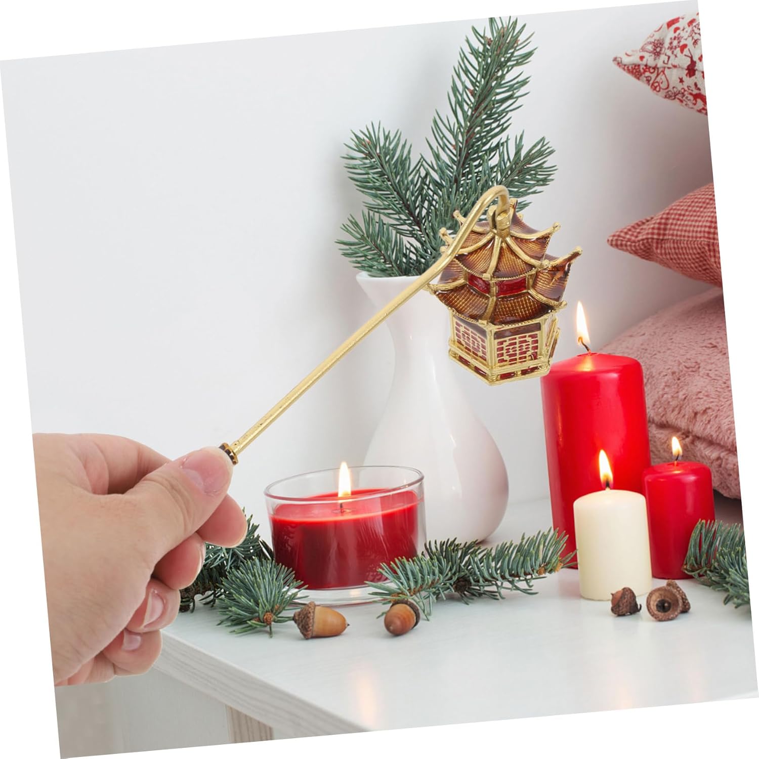 Elegant Vintage Candle Snuffer Extinguisher with Handle