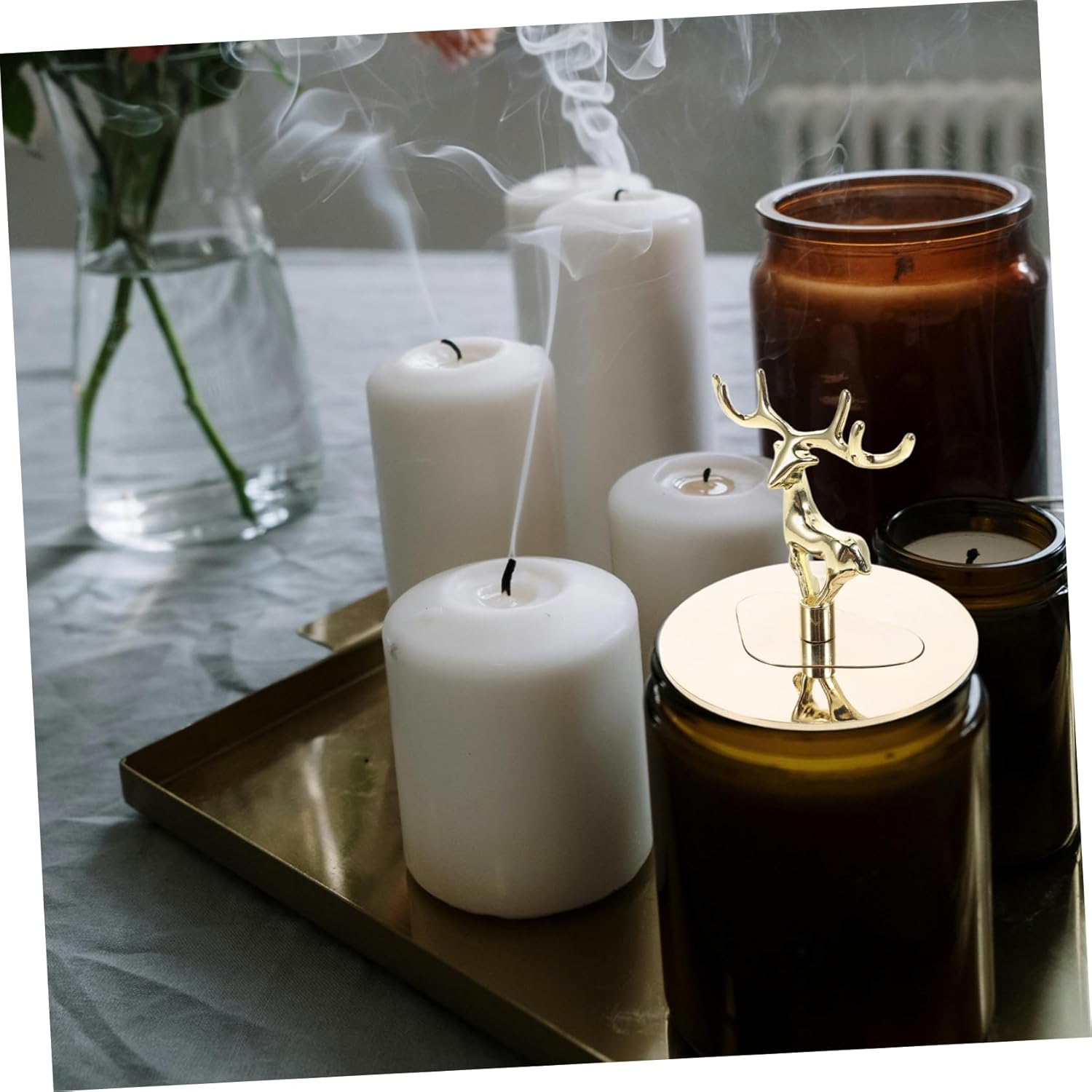 Stainless Steel Candle Snuffer with Wall Mount Design