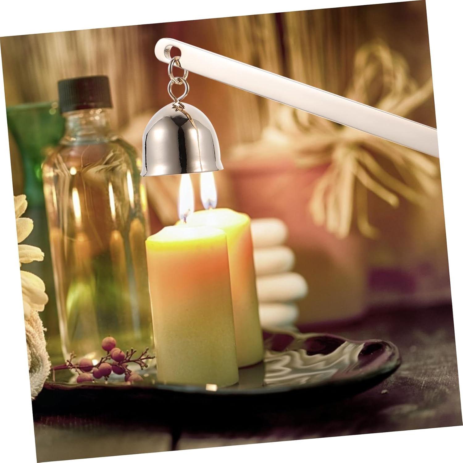 Elegant Long Handle Candle Snuffer Wick Extinguisher for Swedish Flames
