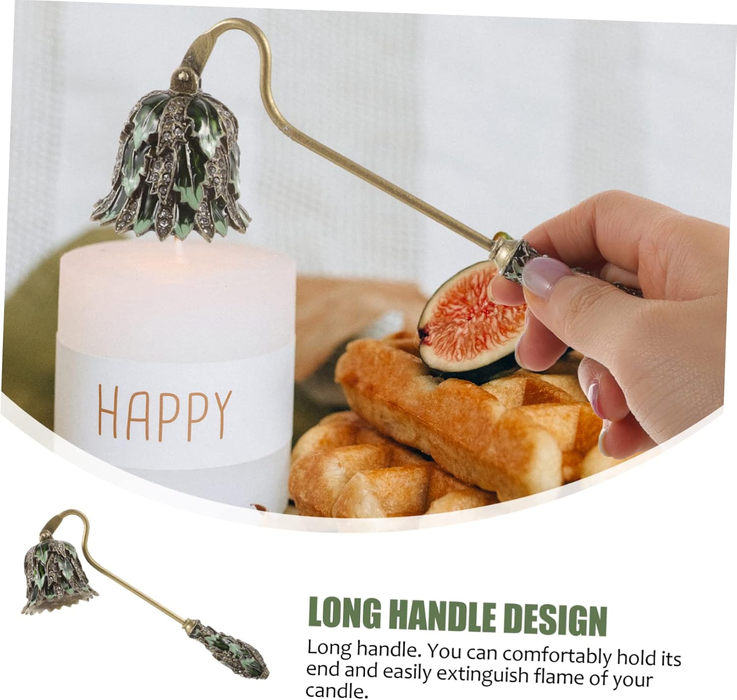 Happyyami Candle Wick Snuffer with Long Handle