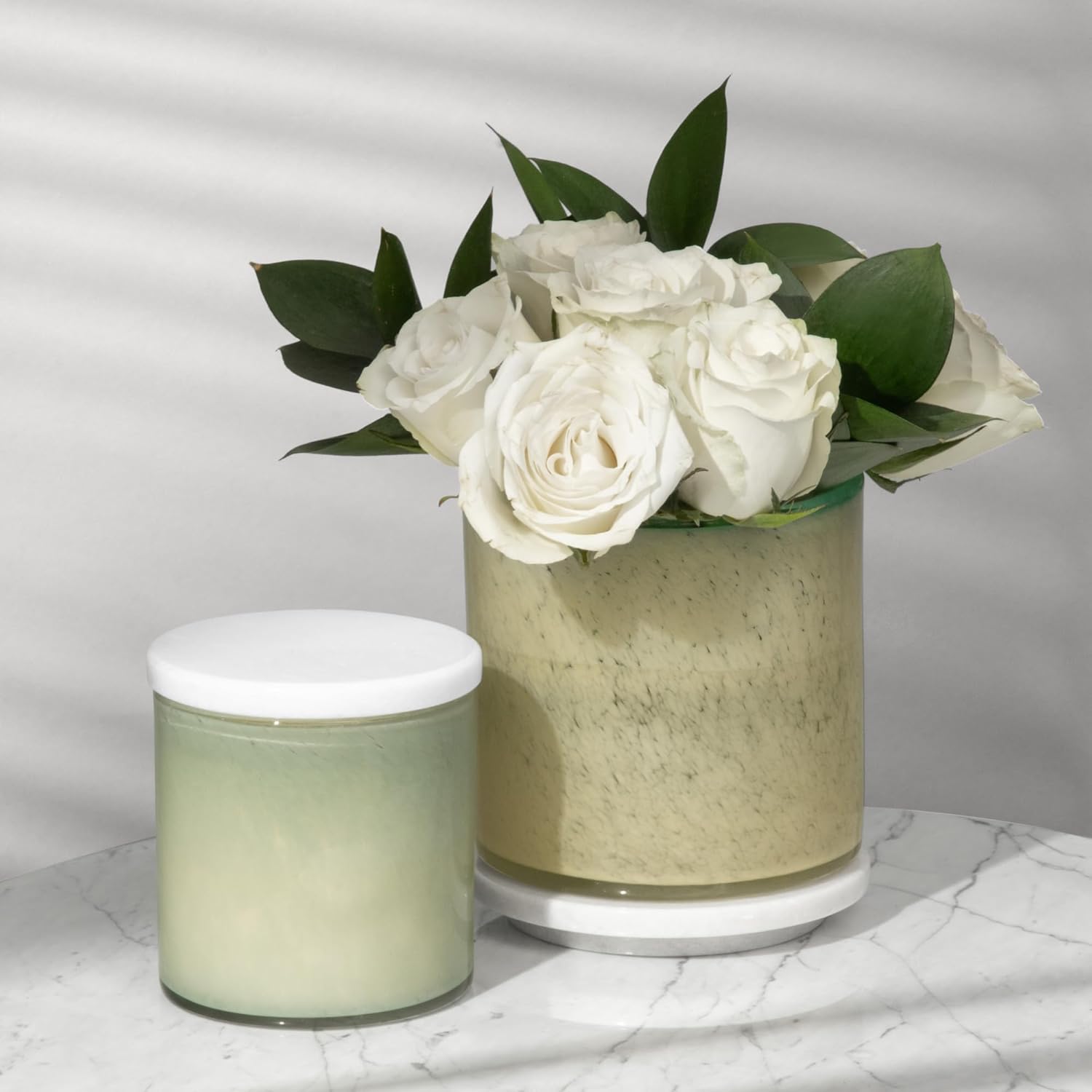 LAFCO New York Signature Candle Lid - White Polished Marble 1