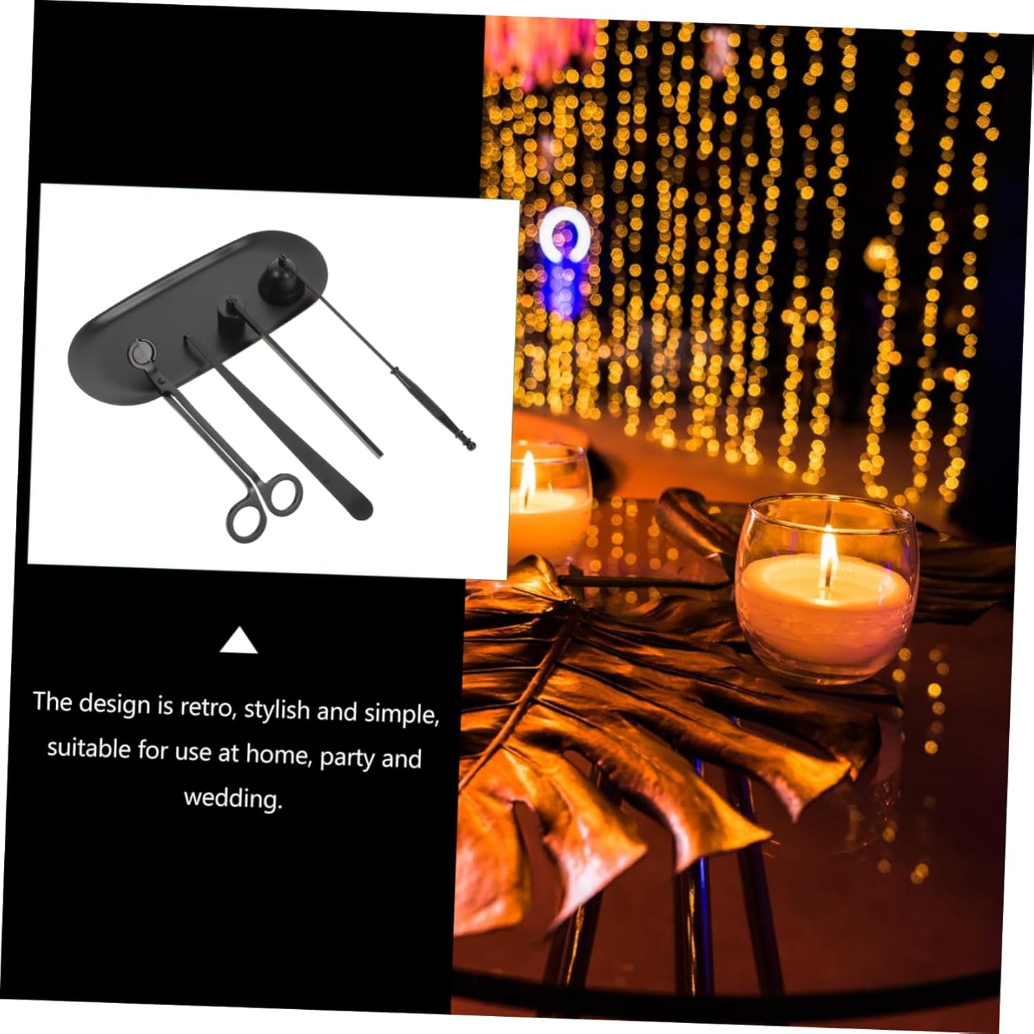 Happyyami 5 Piece Stainless Steel Candle Care Tool Set