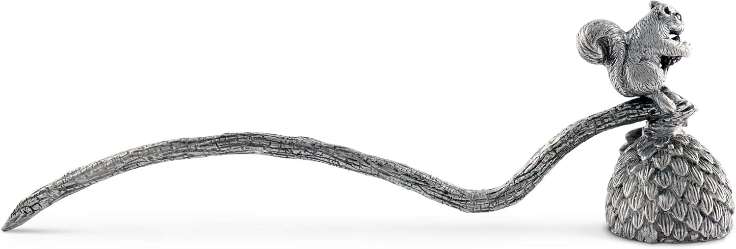 Vagabond House Pewter Squirrel Candle Snuffer 10 Inch Long