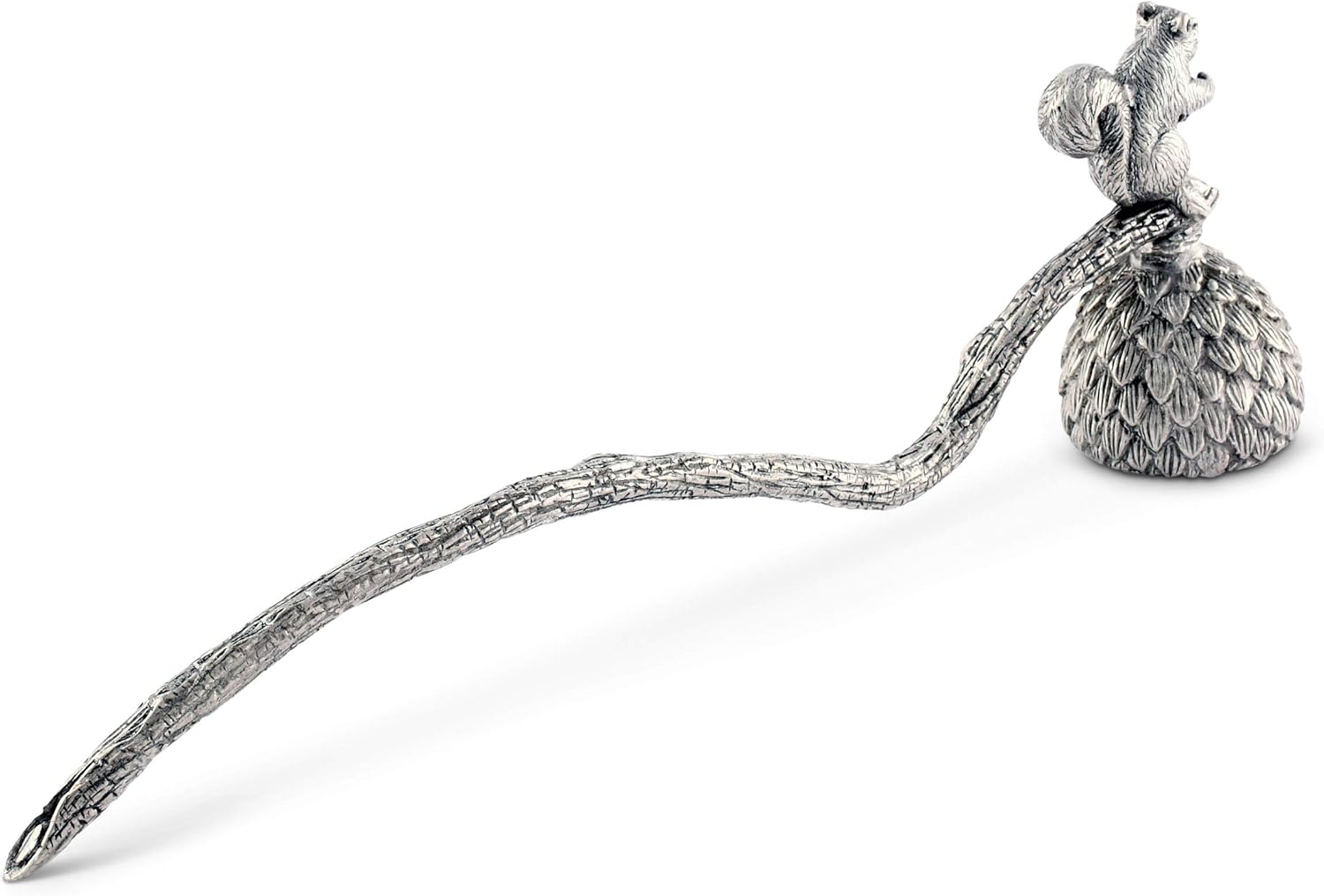 Vagabond House Pewter Squirrel Candle Snuffer 10 Inch Long
