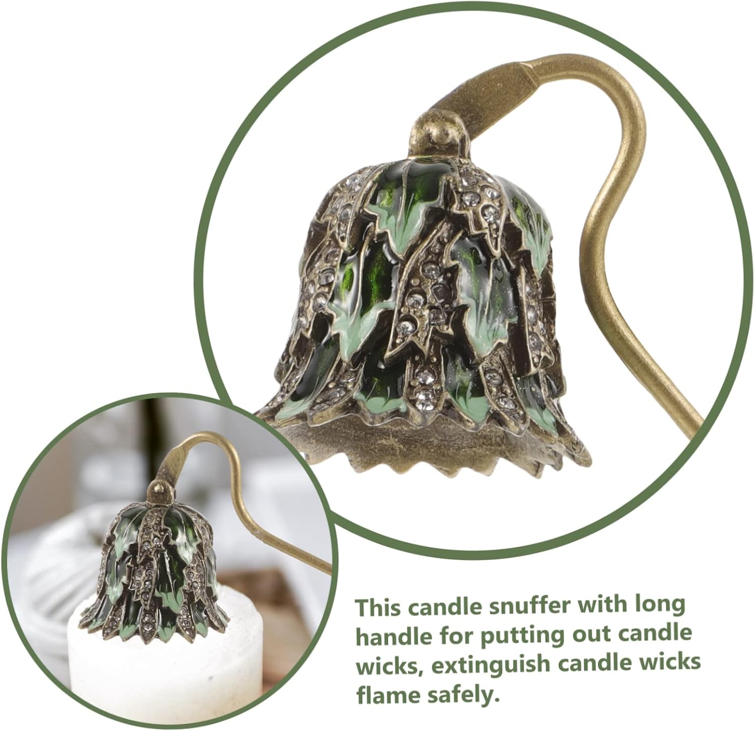 Happyyami Candle Wick Snuffer with Long Handle