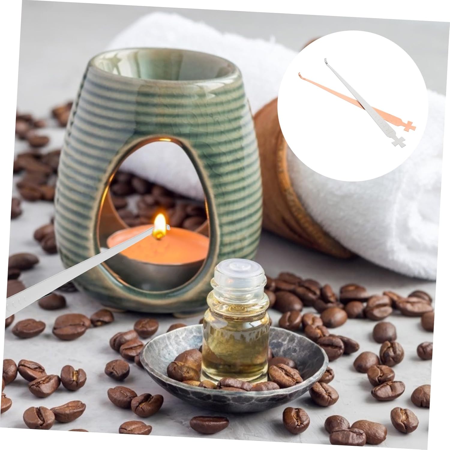 CORHAD 2pcs Candle Hook and Wick Dipper Set