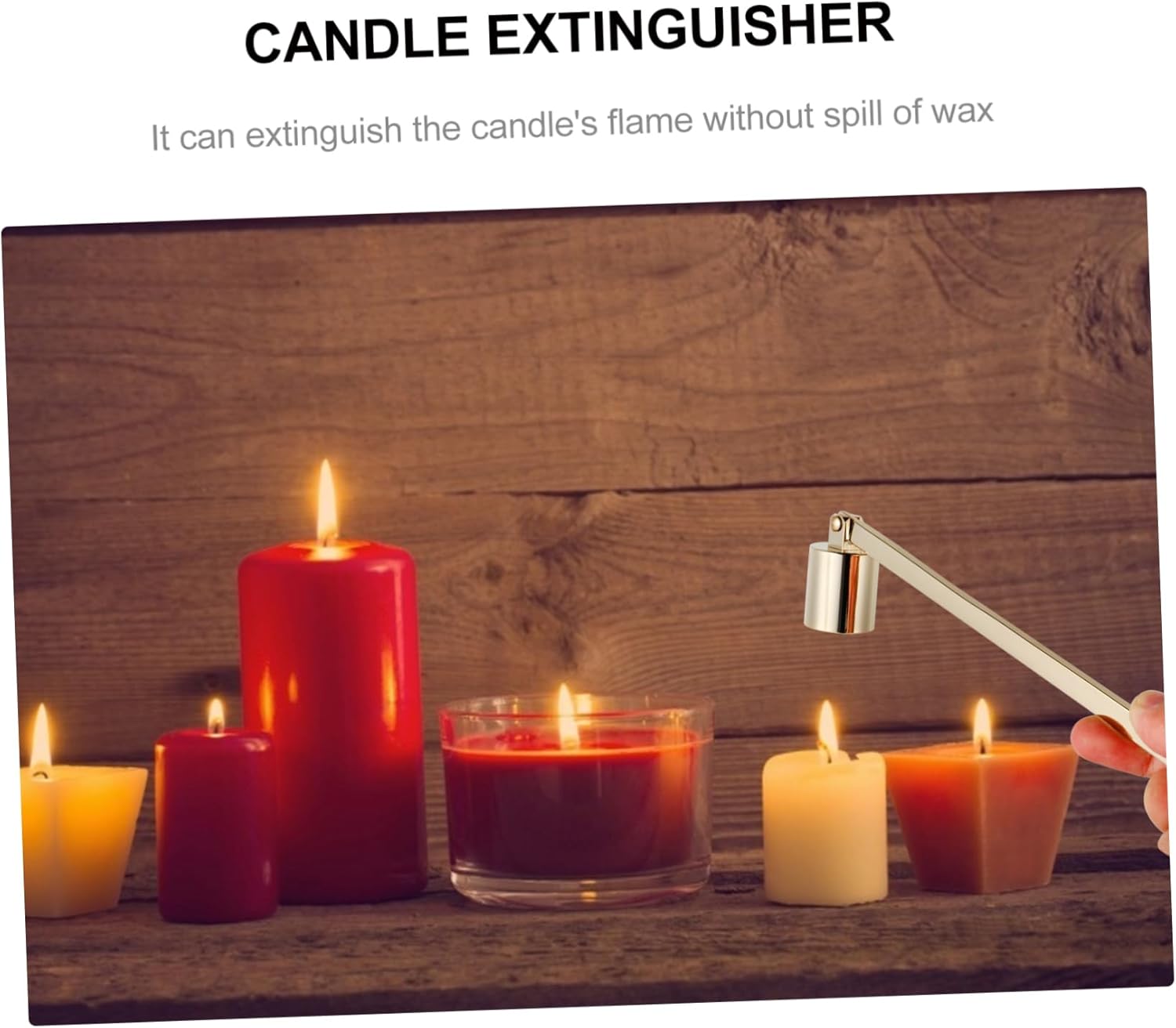 Happyyami Long Wick Candle Snuffer Holder