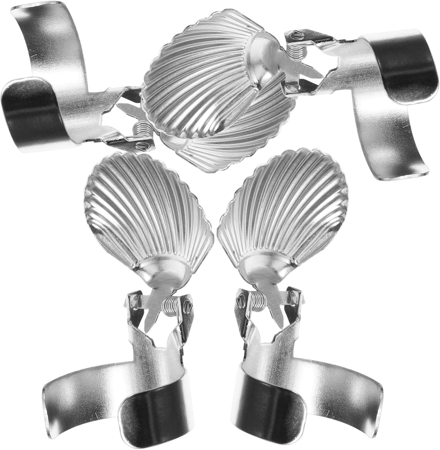 4pcs Candle Snuffer Set with Metal Shell Shape