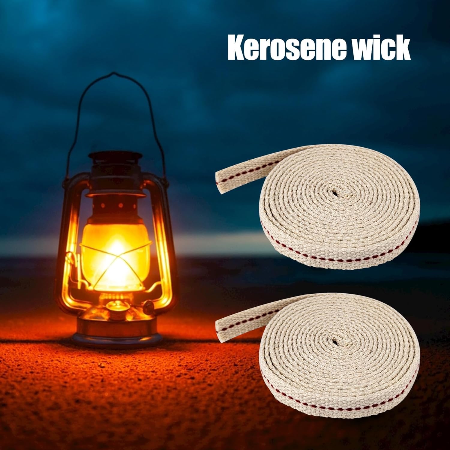 CHTUGEM 1 Roll Oil Lamp Wick 65 Feet 12 Inch Flat Cotton