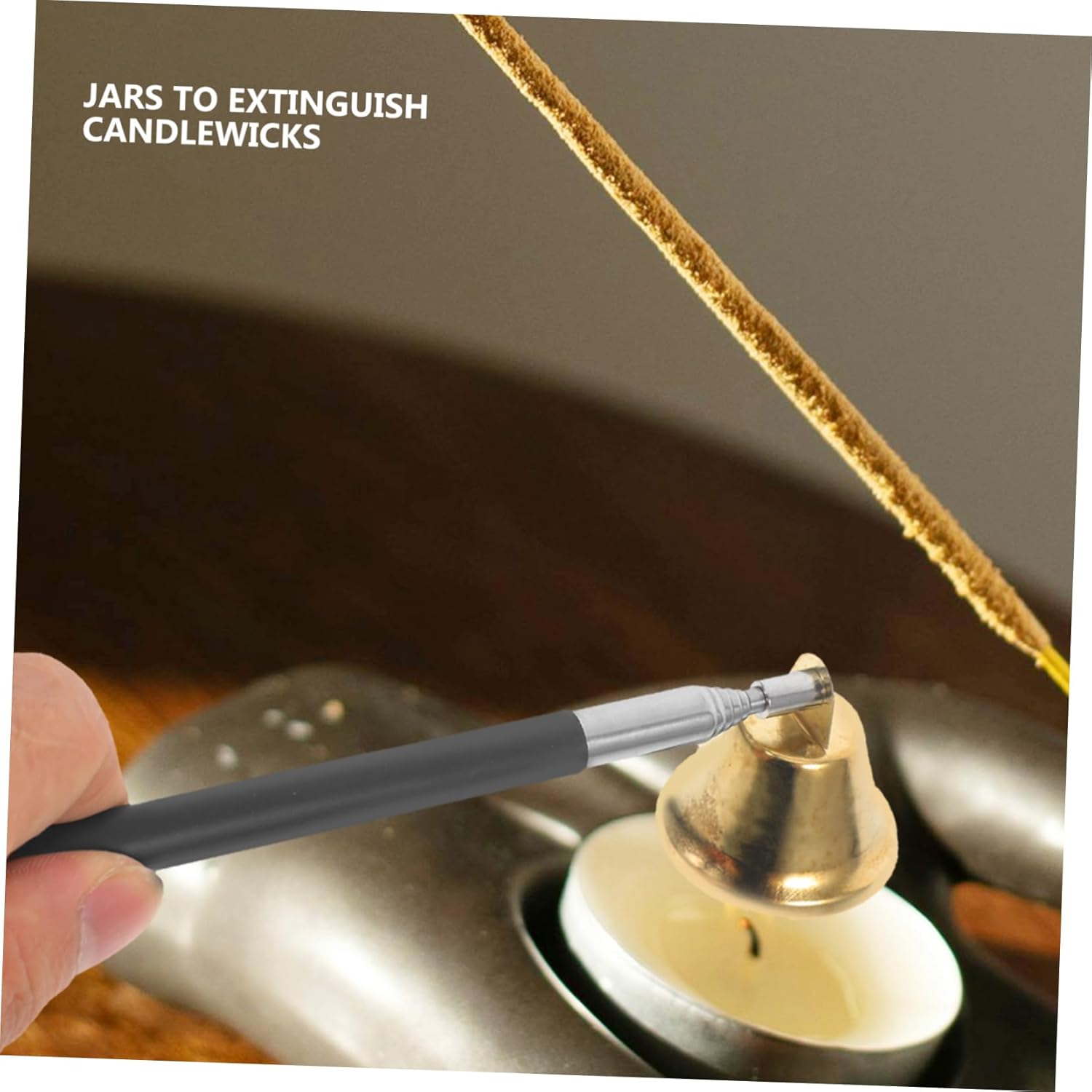 Stylish Candle Wick Snuffer with Long Reach for Easy Extinguishing