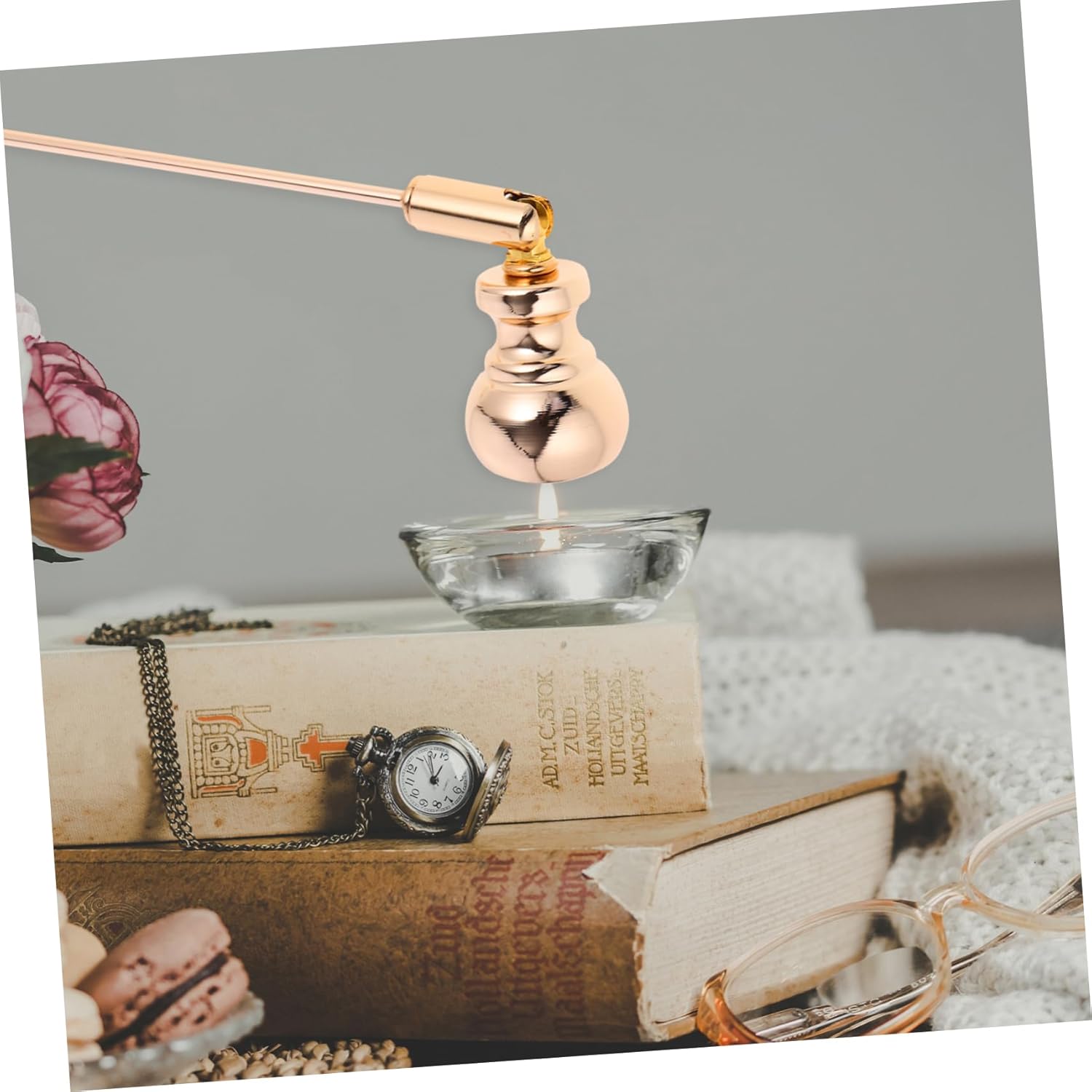 Iron Candle Snuffer with Long Handle for Home Decor