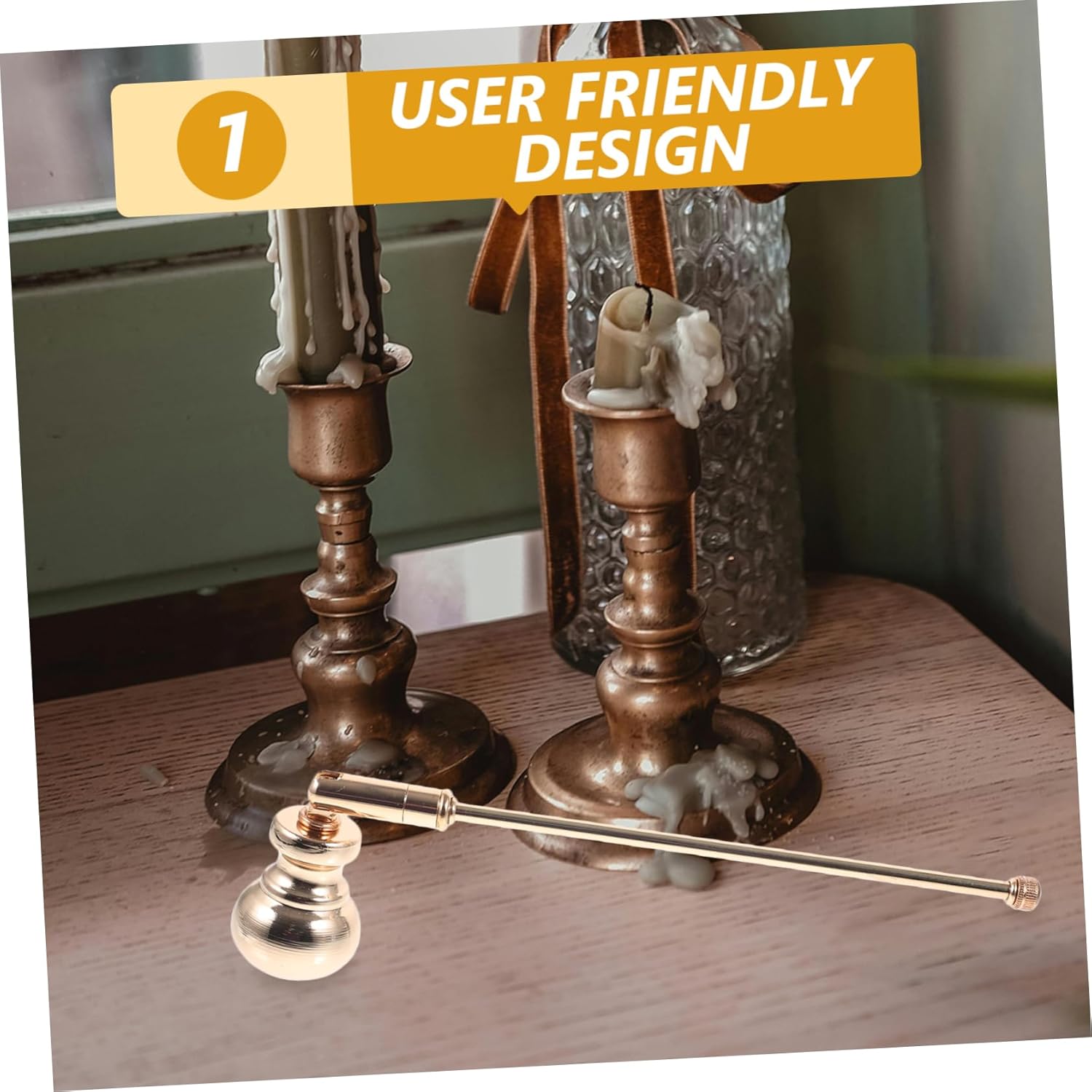 Happyyami Candle Accessories Set with Snuffer Extinguisher