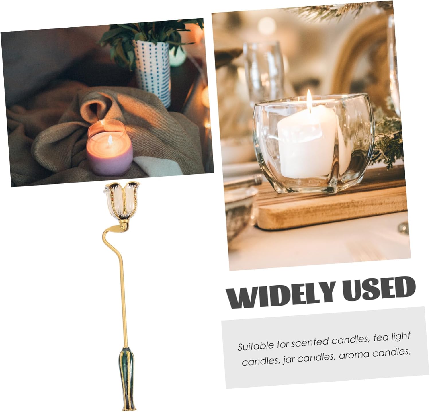 Elegant Candle Extinguisher with Long Handle for Safe Use