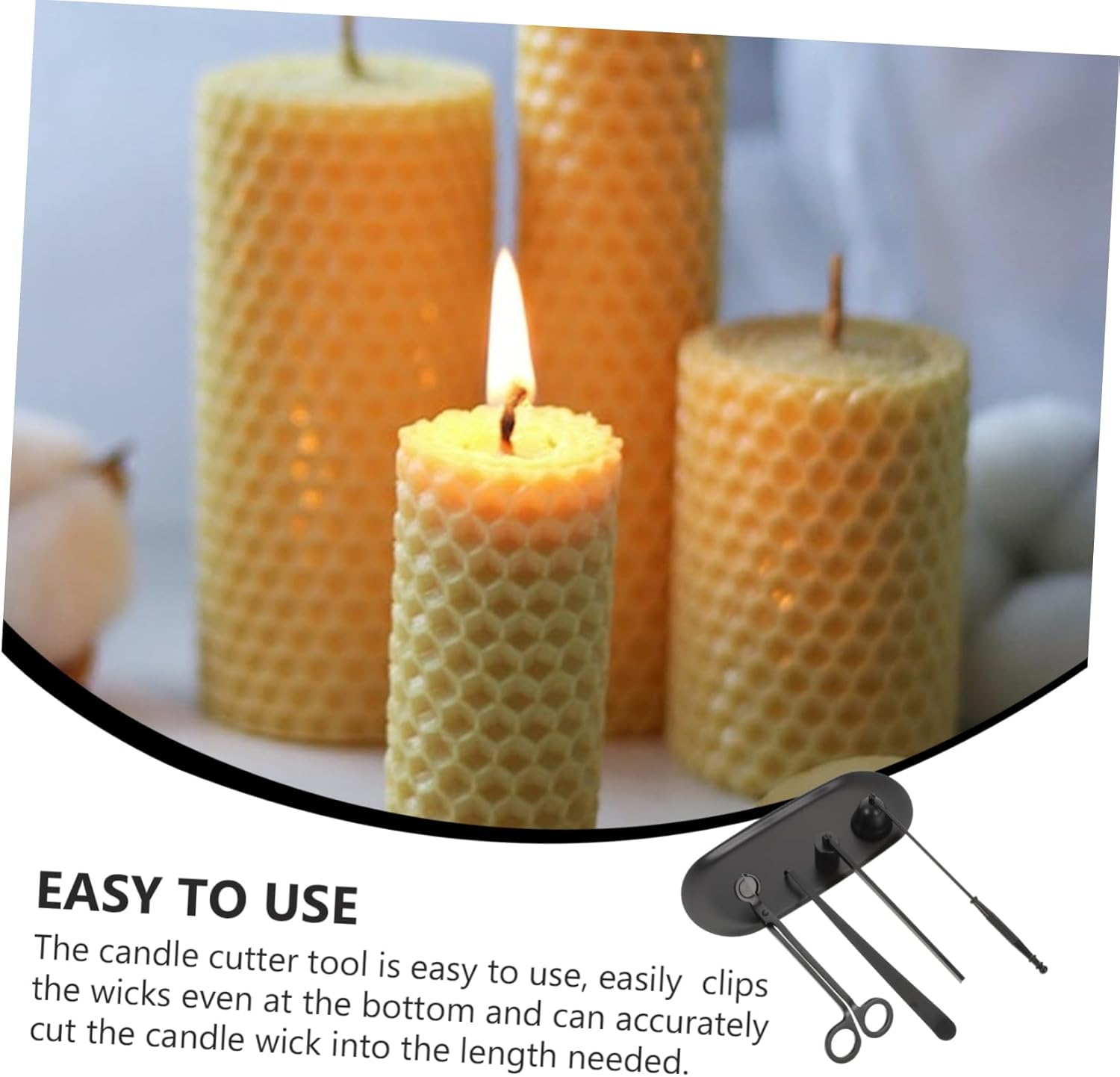 Happyyami 5 Piece Stainless Steel Candle Care Tool Set