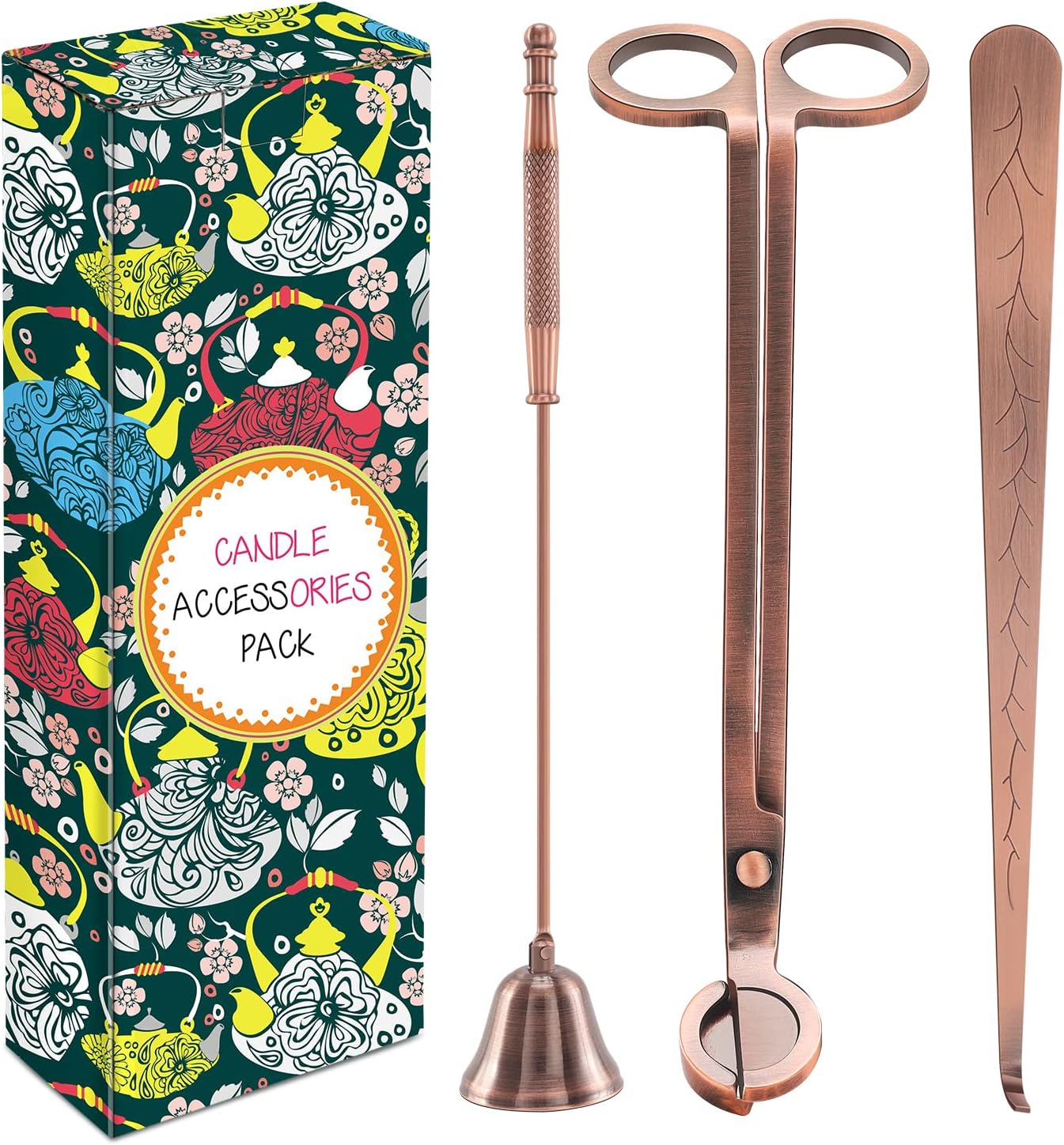 DANGSHAN 3 in 1 Candle Accessory Set - Wick Trimmer Cutter Snuffer