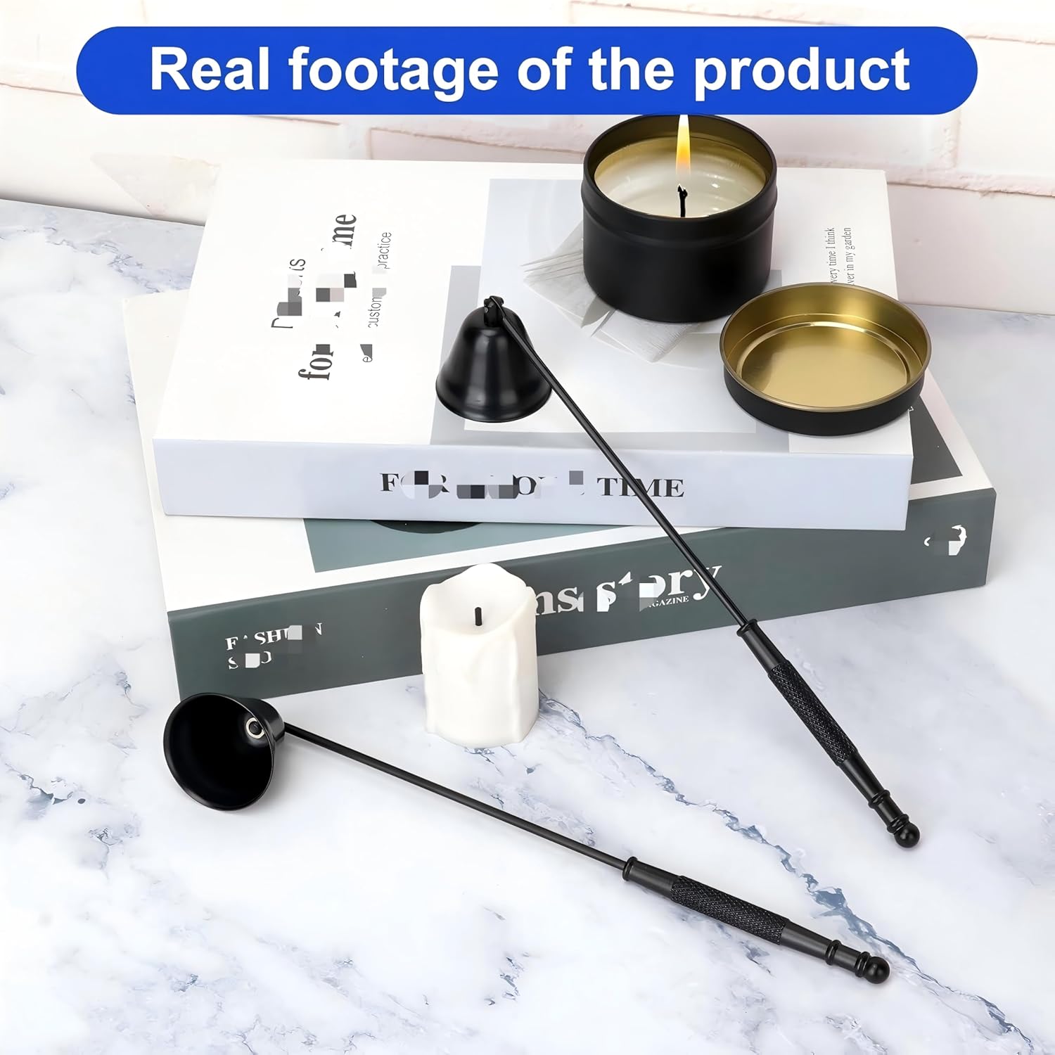 2PCS Candle Snuffer with Long Handle and Swivel Bell